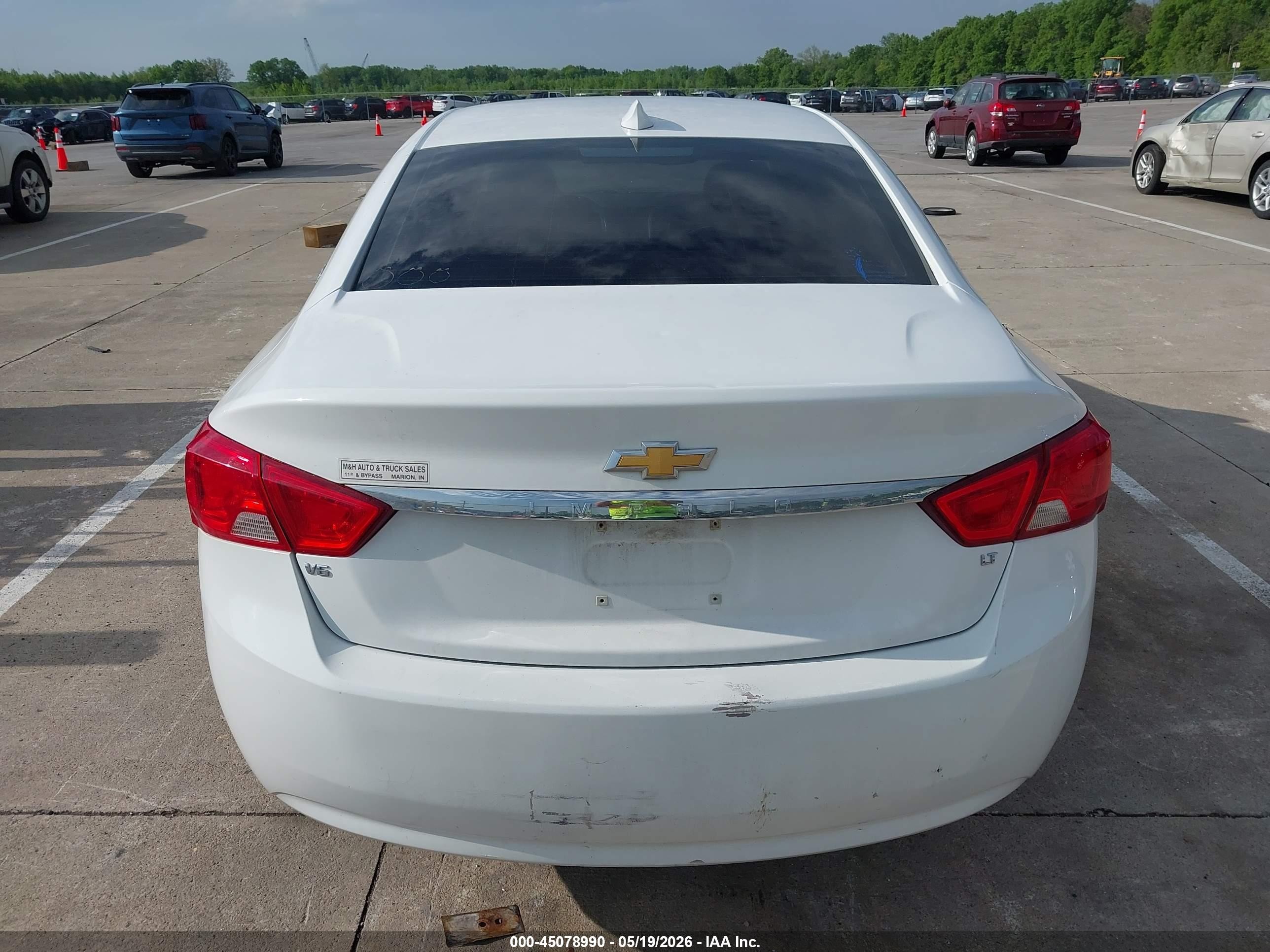 2015 Chevrolet Impala 2lt White vin: 2G1125S35F9101481