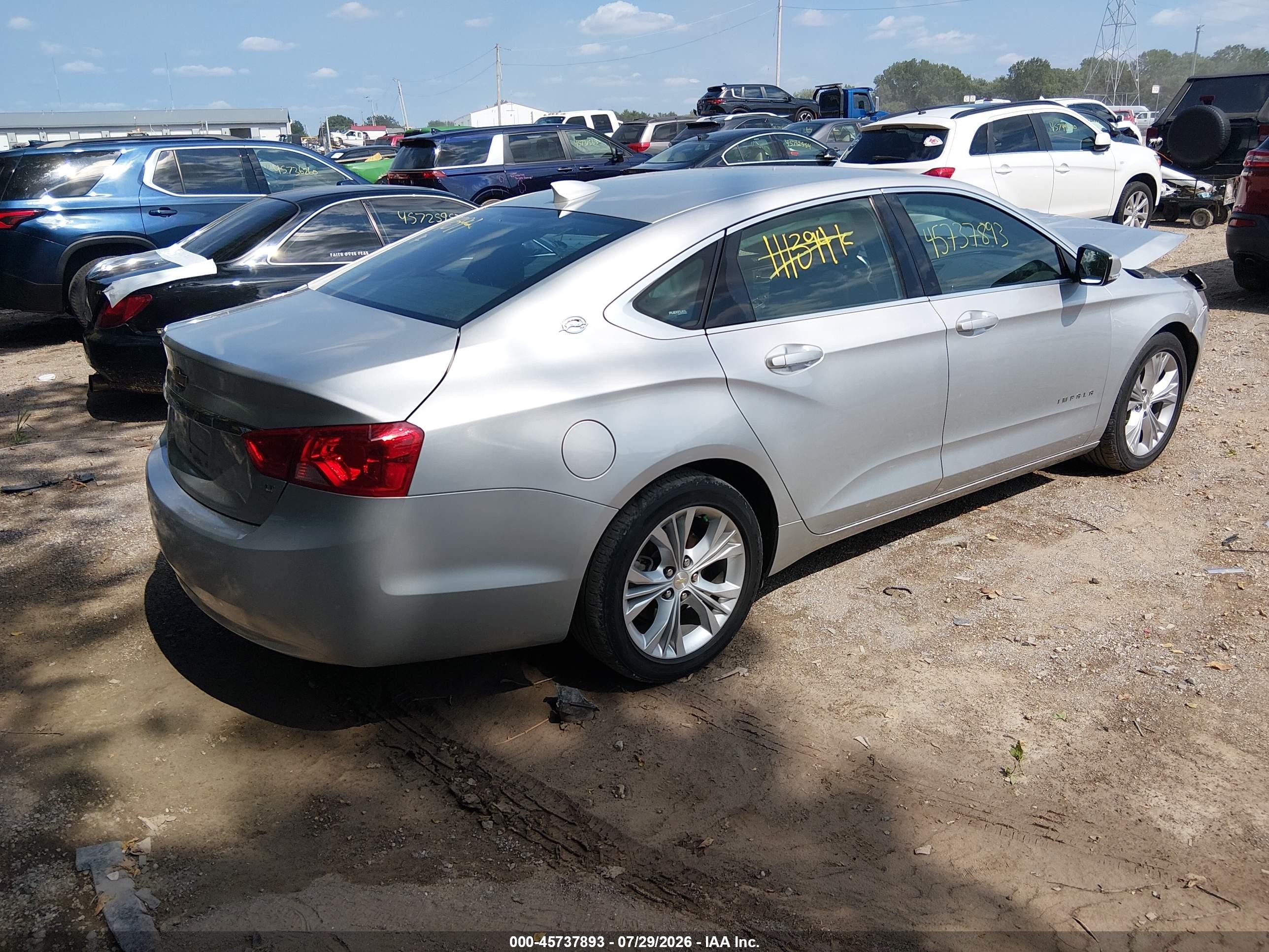 2015 Chevrolet Impala 2lt Silver vin: 2G1125S35F9111394