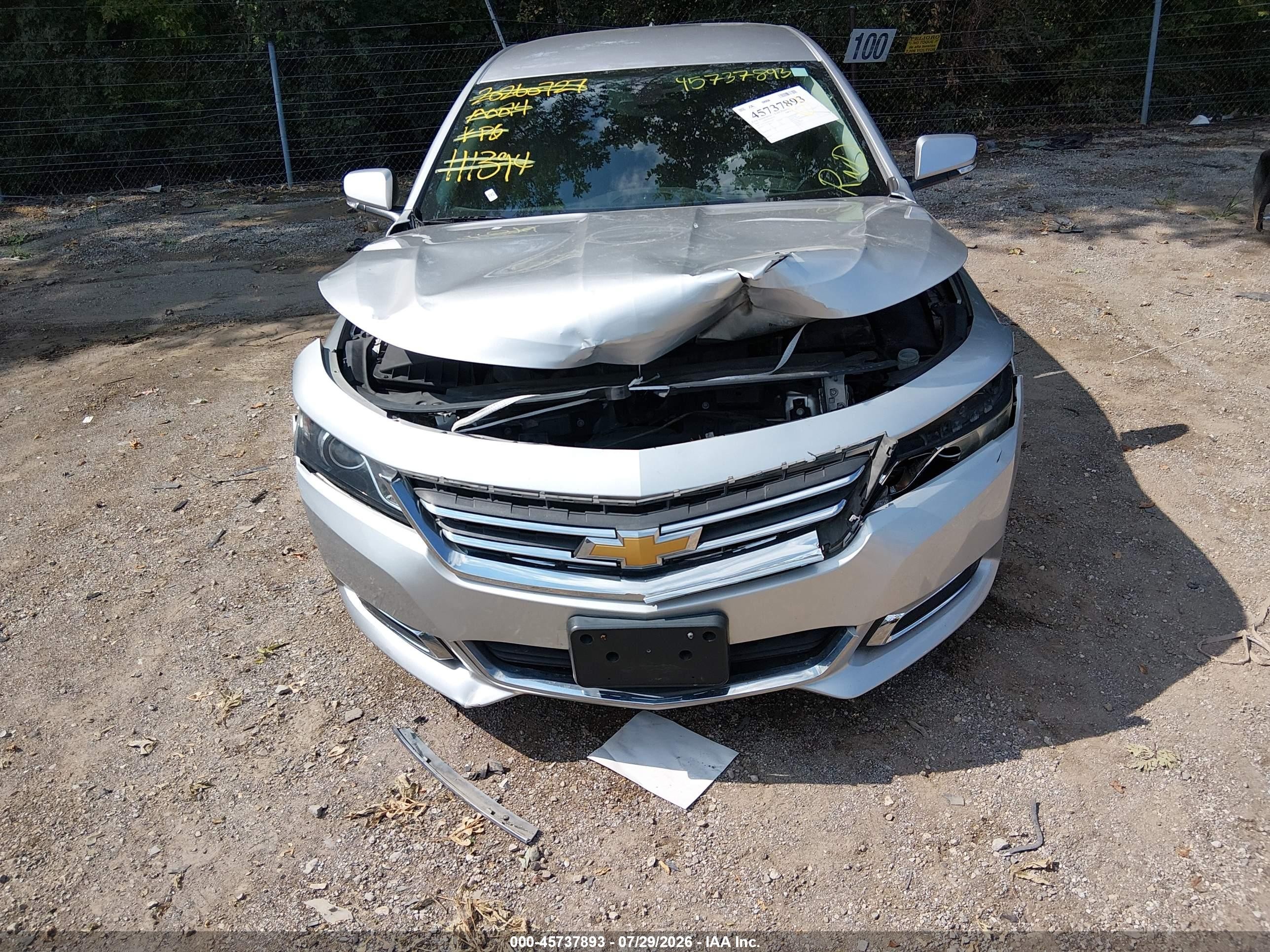 2015 Chevrolet Impala 2lt Silver vin: 2G1125S35F9111394
