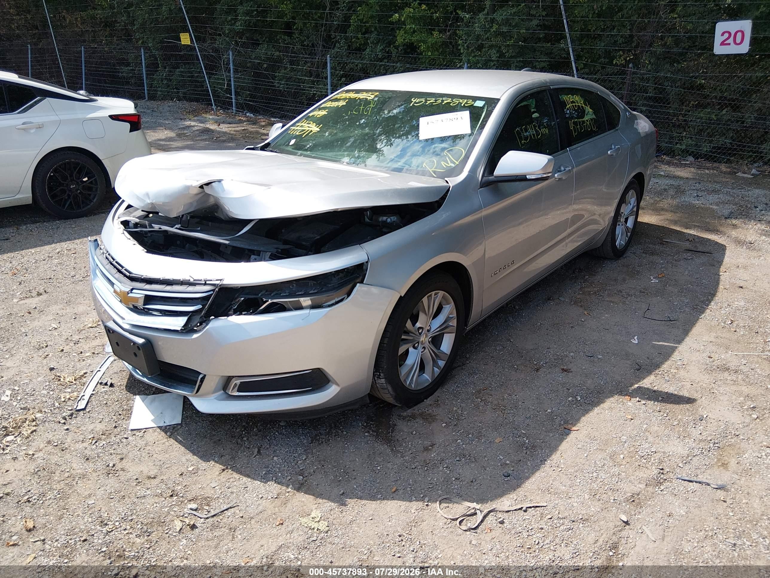 2015 Chevrolet Impala 2lt Silver vin: 2G1125S35F9111394