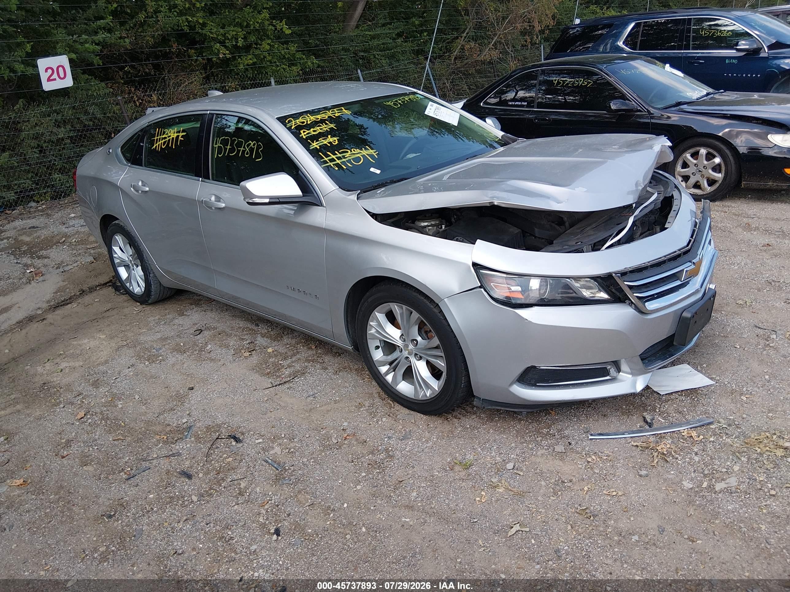 2015 Chevrolet Impala 2lt Silver vin: 2G1125S35F9111394