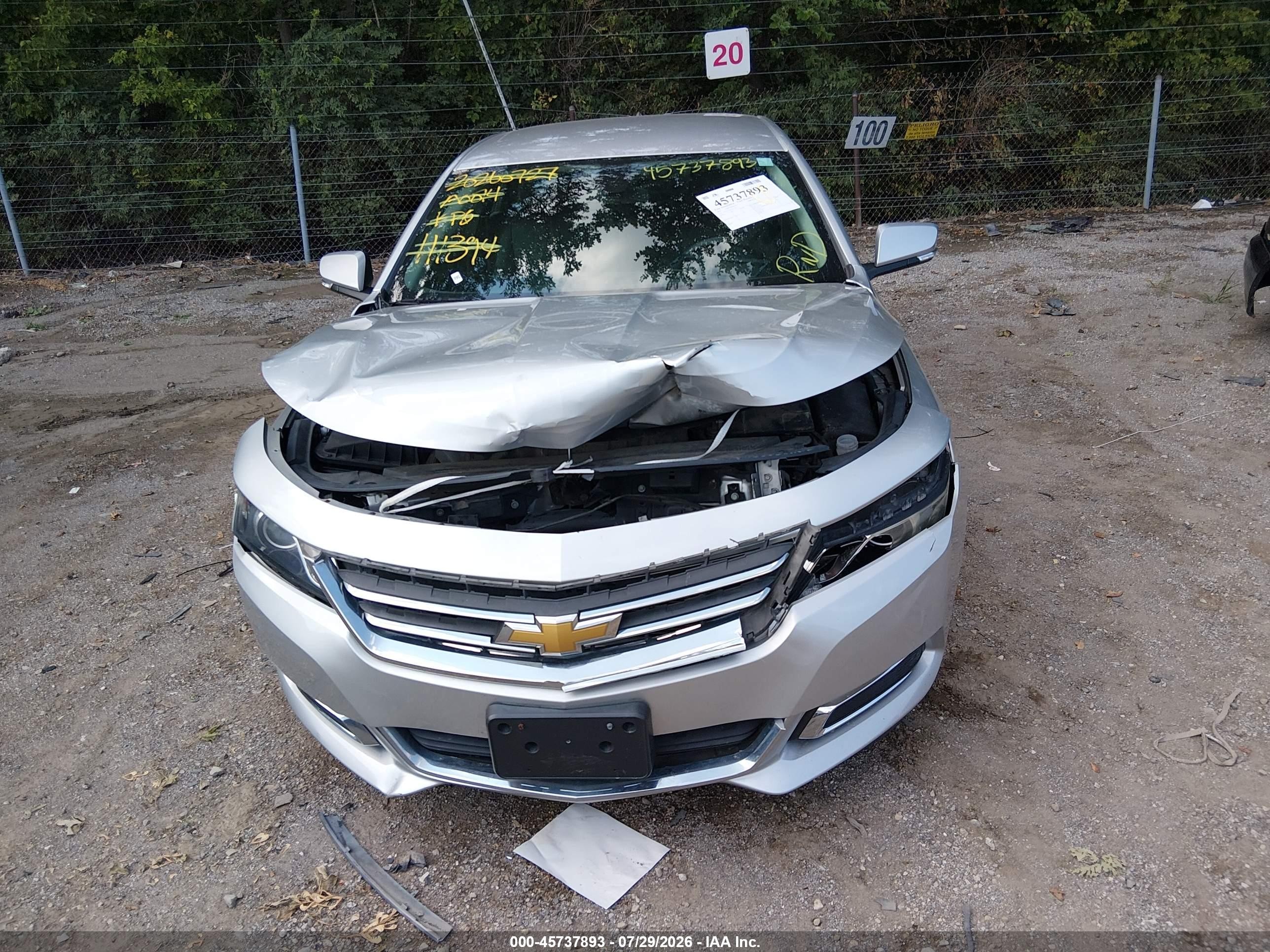 2015 Chevrolet Impala 2lt Silver vin: 2G1125S35F9111394