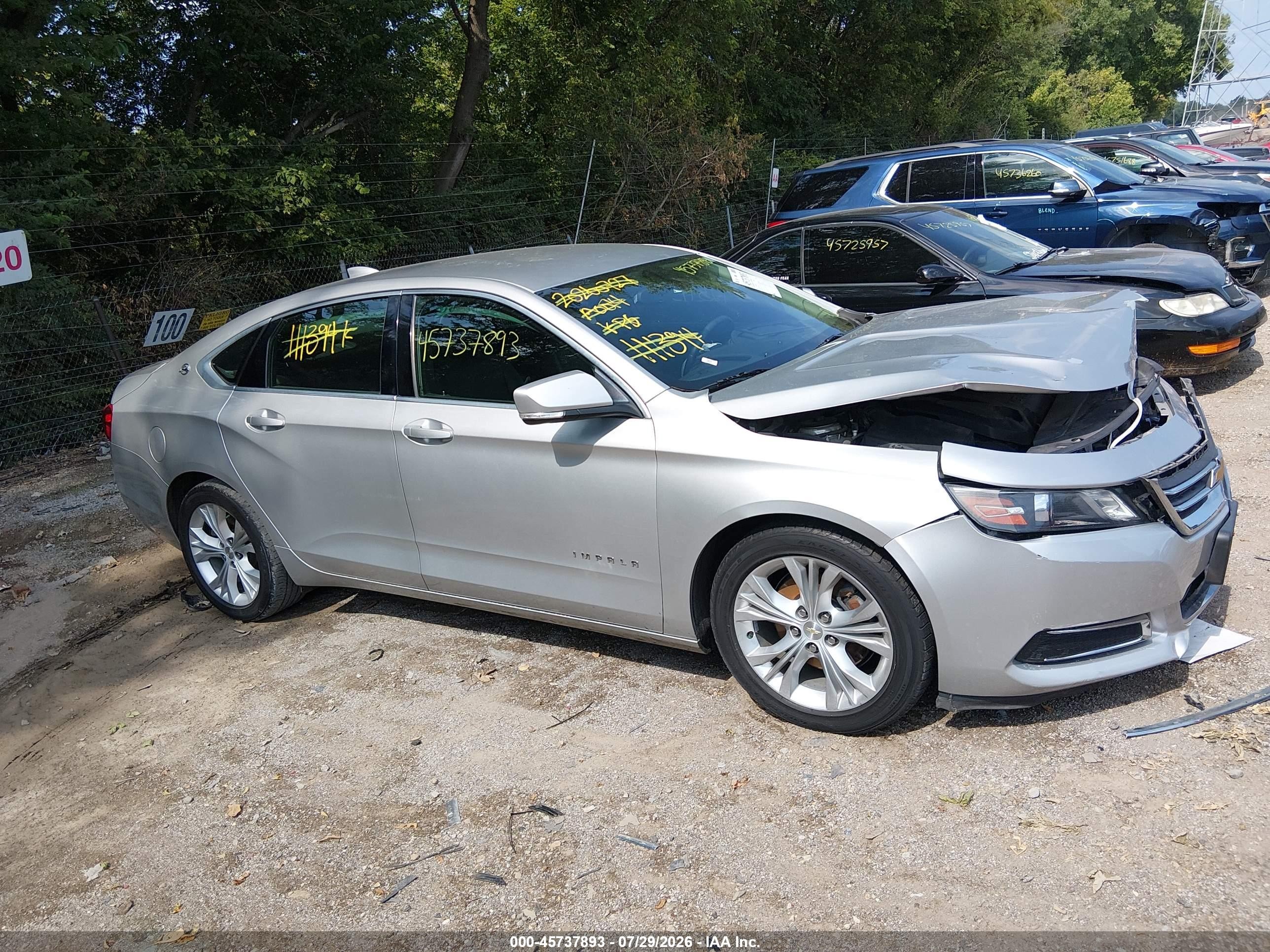 2015 Chevrolet Impala 2lt Silver vin: 2G1125S35F9111394