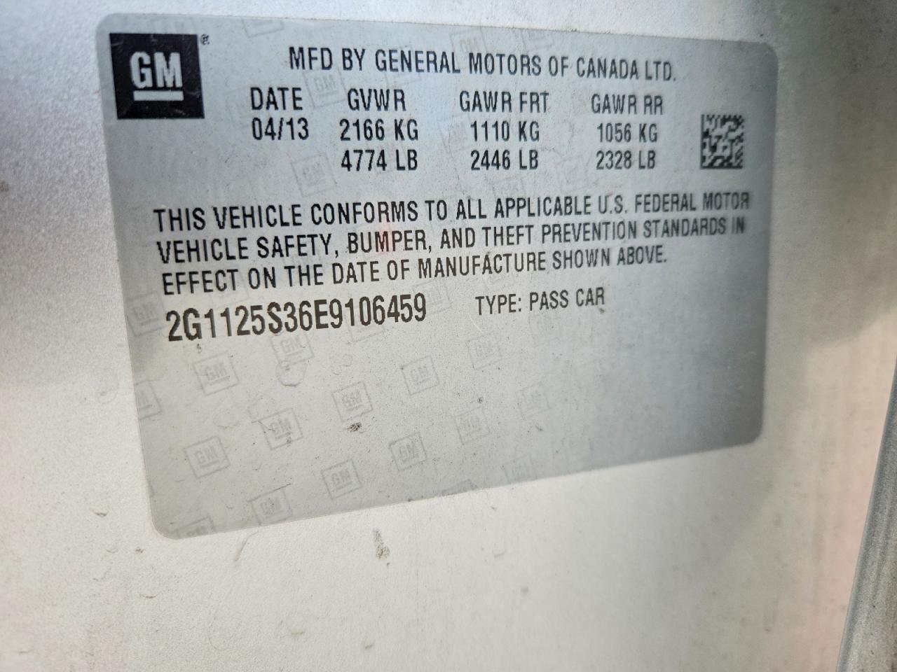 2014 Chevrolet Impala Lt Серебряный vin: 2G1125S36E9106459