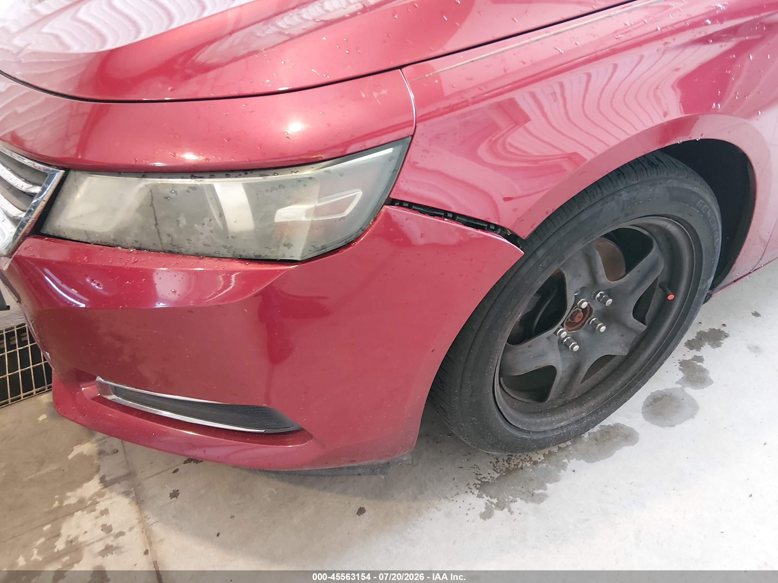 2014 Chevrolet Impala 2lt Red vin: 2G1125S36E9216864