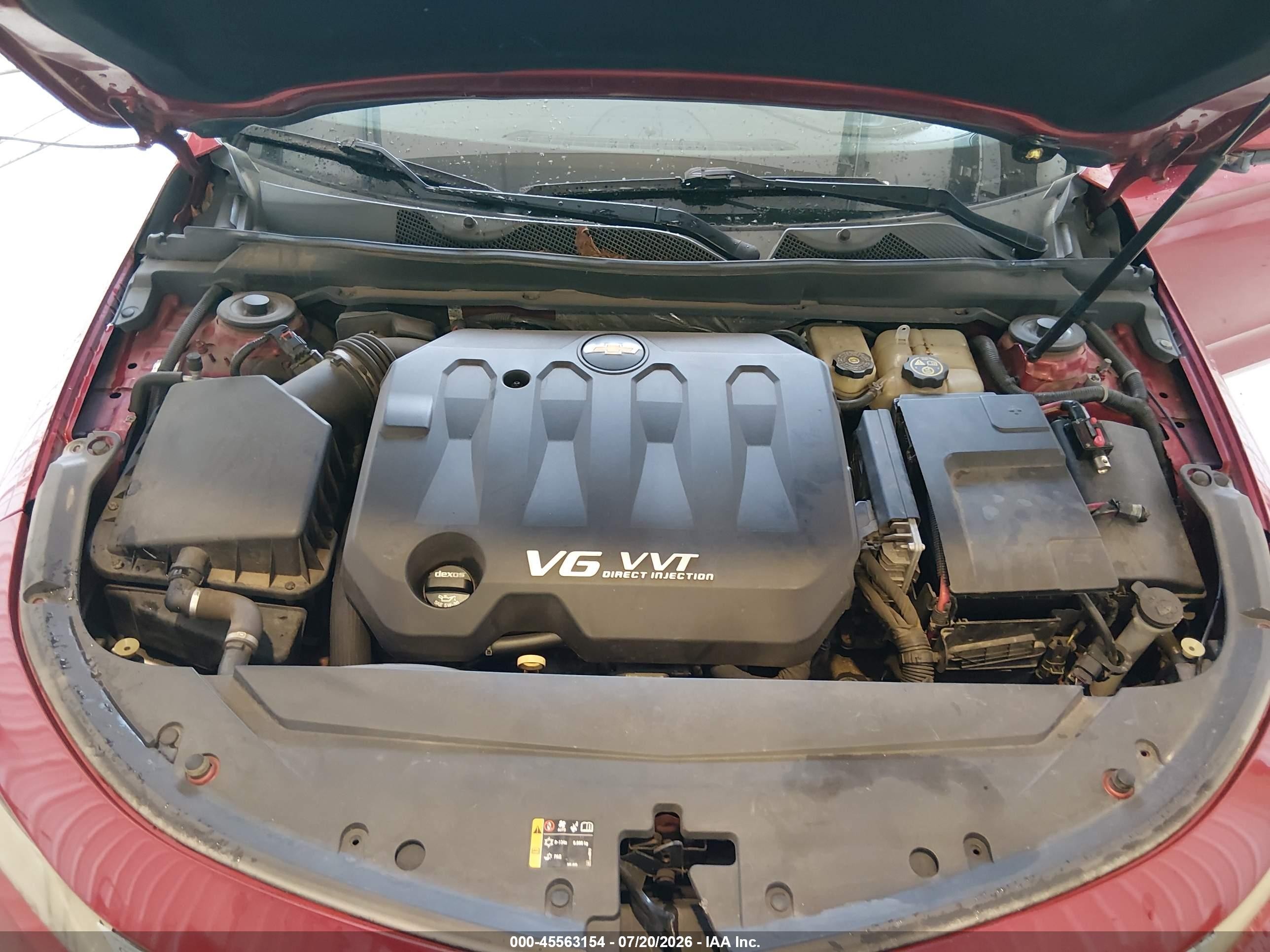 2014 Chevrolet Impala 2lt Red vin: 2G1125S36E9216864