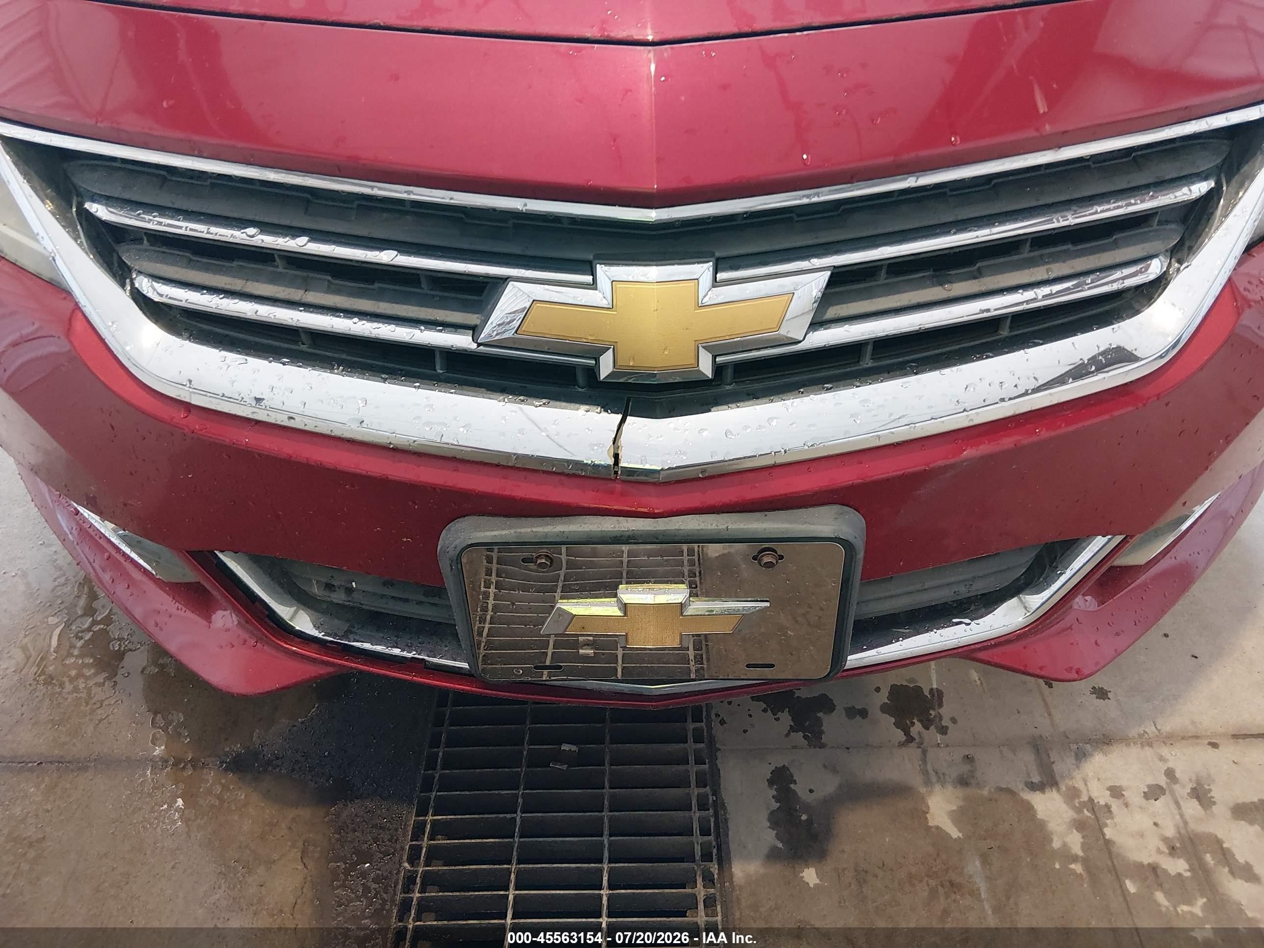 2014 Chevrolet Impala 2lt Red vin: 2G1125S36E9216864