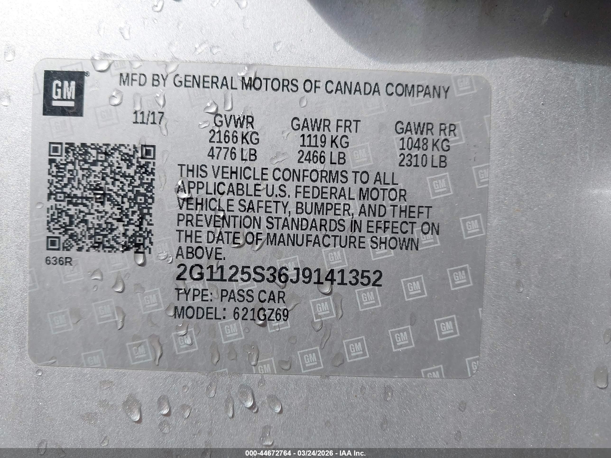 2018 Chevrolet Impala 2lz Silver vin: 2G1125S36J9141352