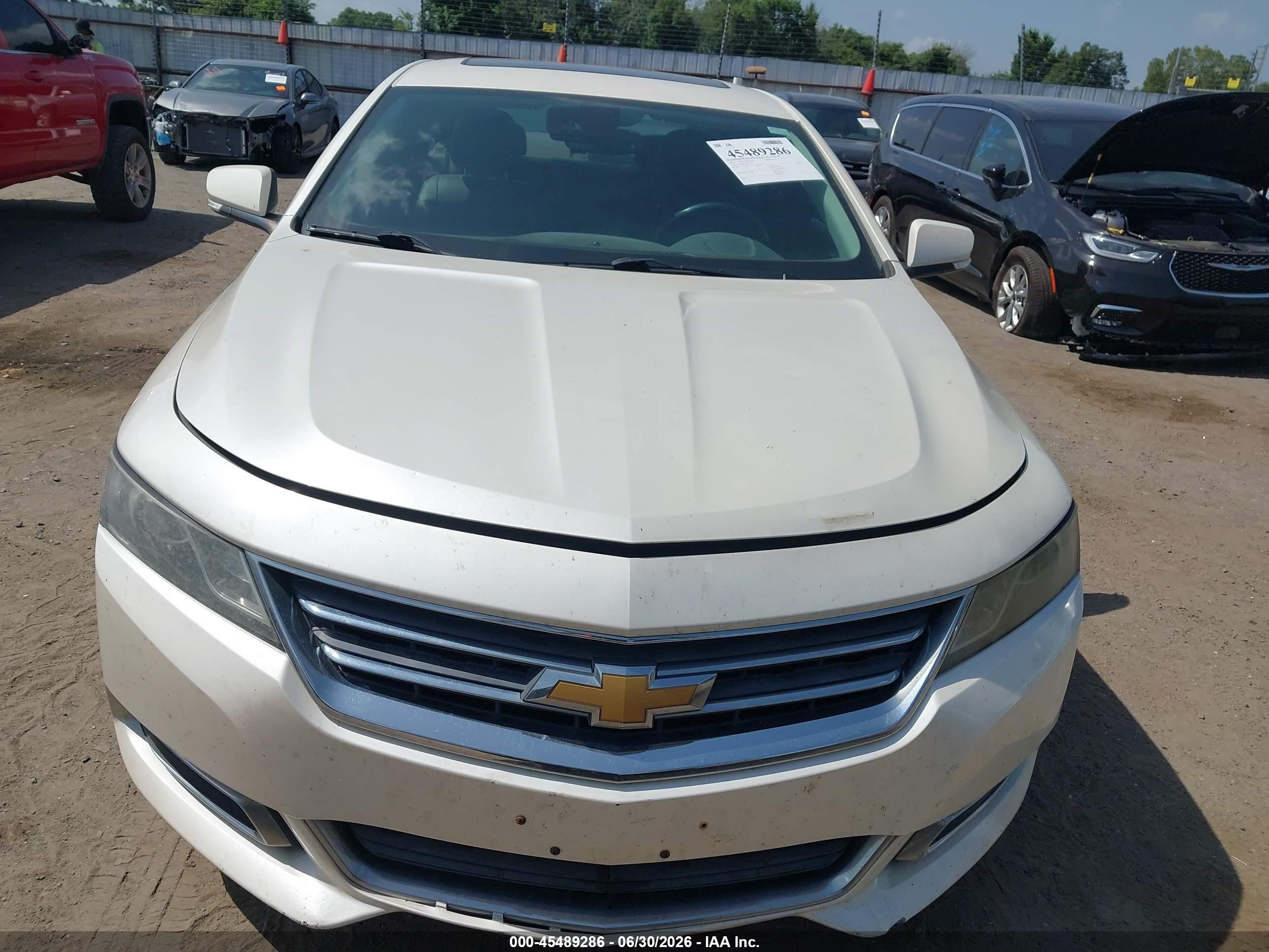2014 Chevrolet Impala 2lt White vin: 2G1125S37E9145576