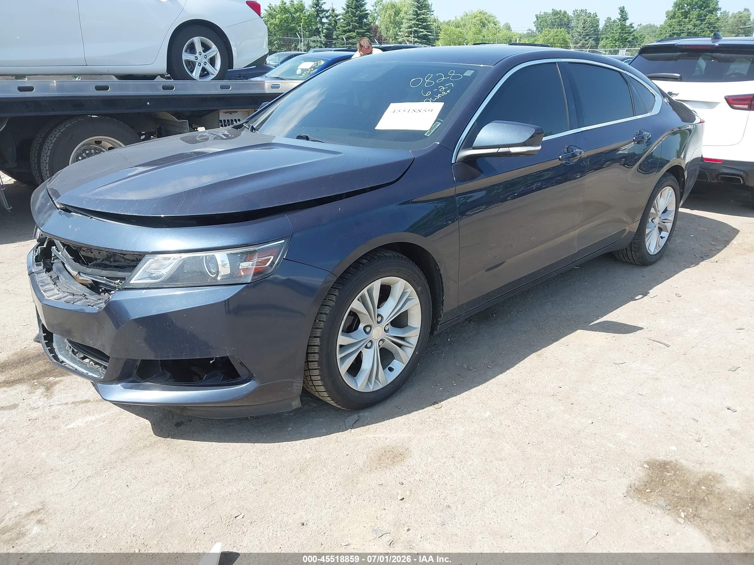2014 Chevrolet Impala 2lt Blue vin: 2G1125S37E9250828