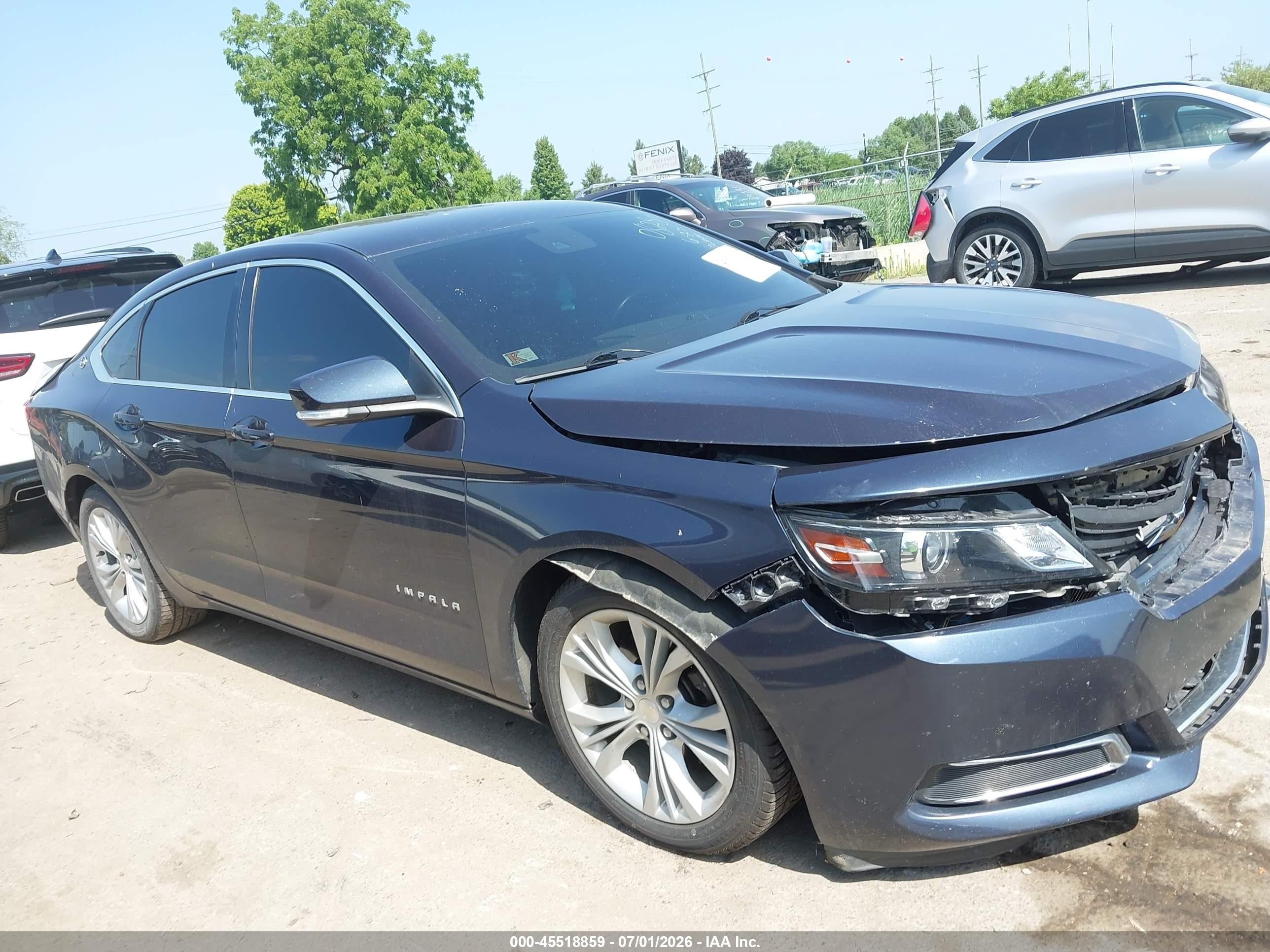 2014 Chevrolet Impala 2lt Blue vin: 2G1125S37E9250828
