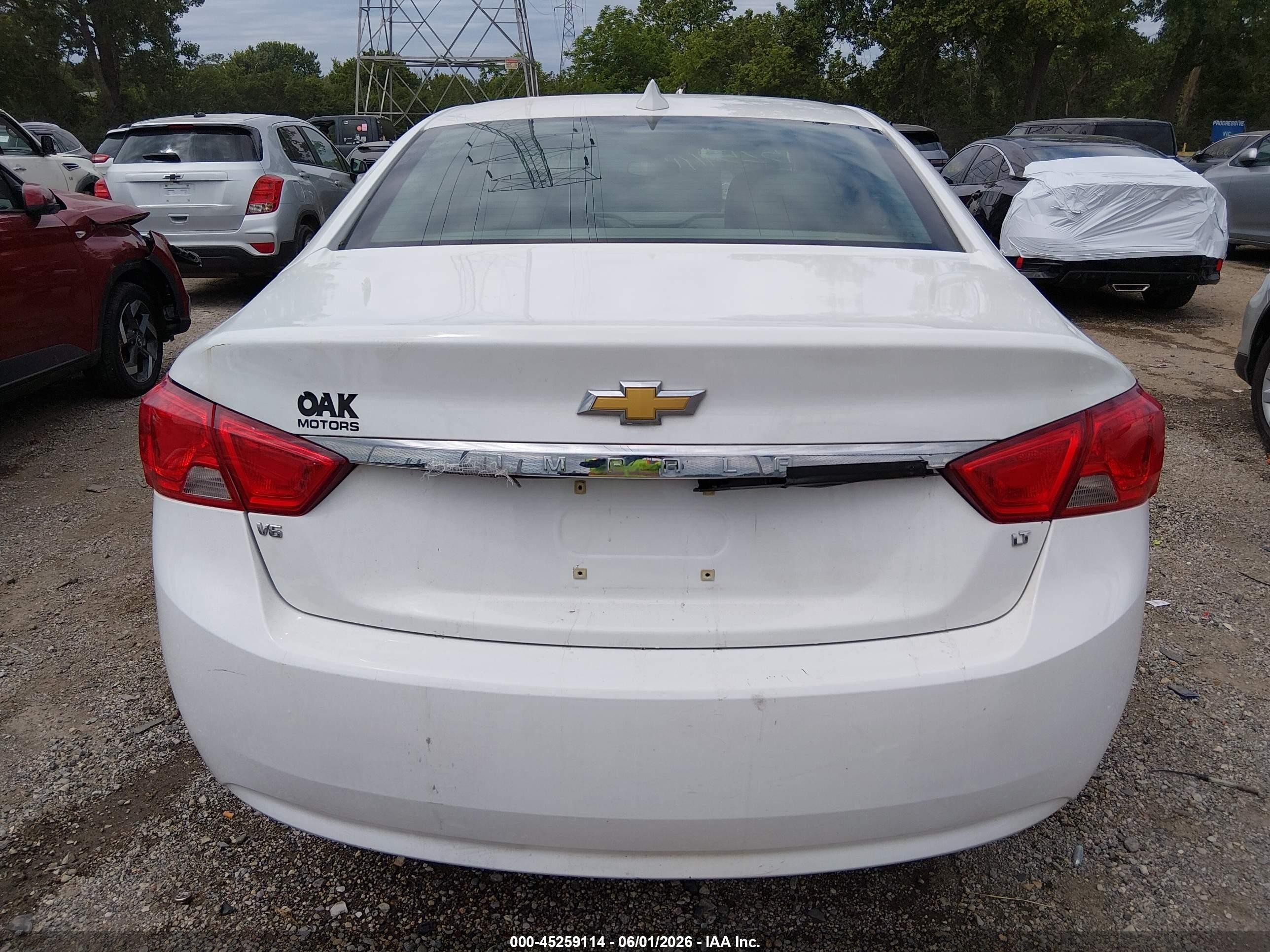 2015 Chevrolet Impala 2lt White vin: 2G1125S37F9199638