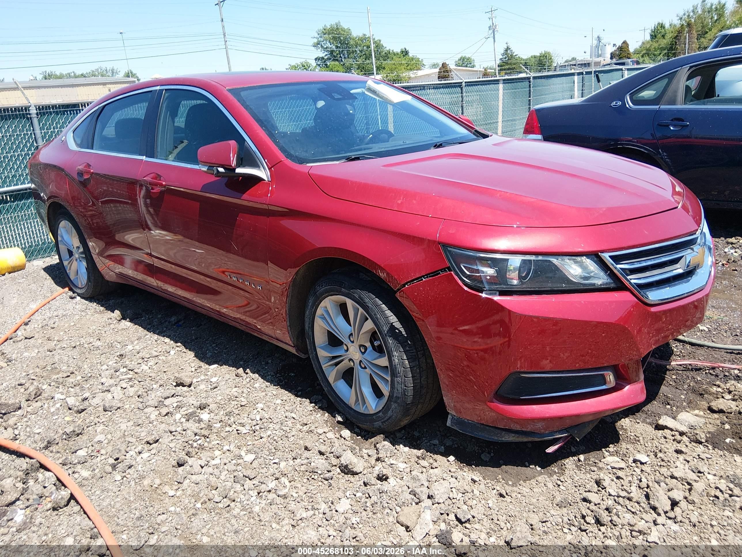 2015 Chevrolet Impala 2lt Red vin: 2G1125S37F9266190