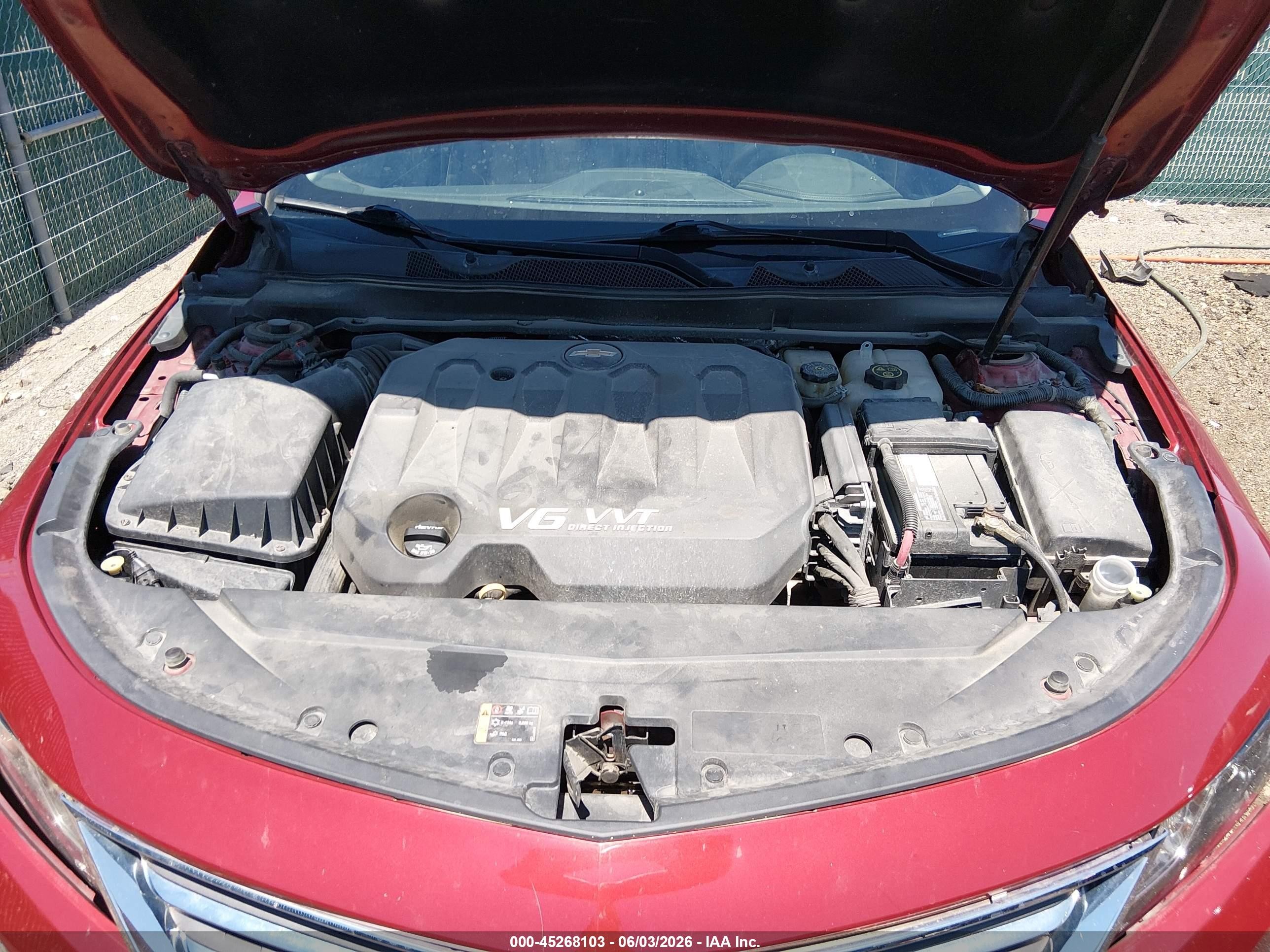 2015 Chevrolet Impala 2lt Red vin: 2G1125S37F9266190