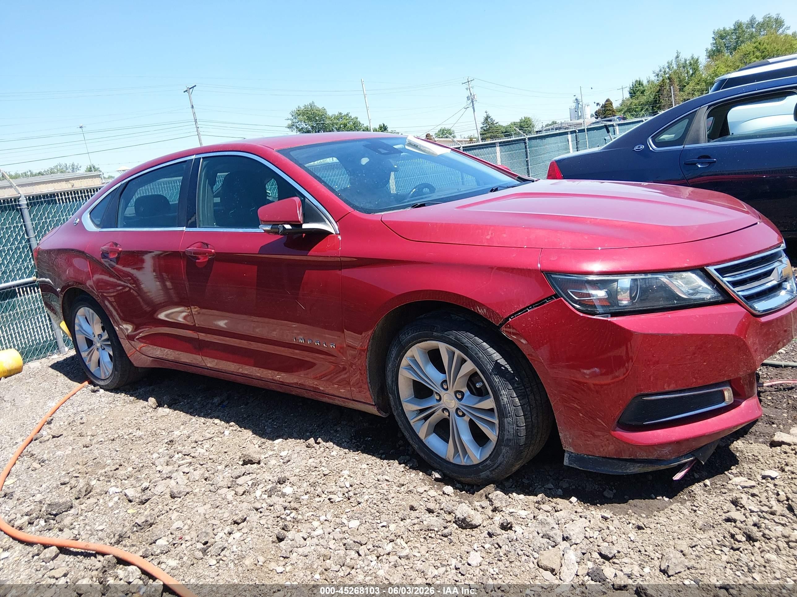 2015 Chevrolet Impala 2lt Red vin: 2G1125S37F9266190
