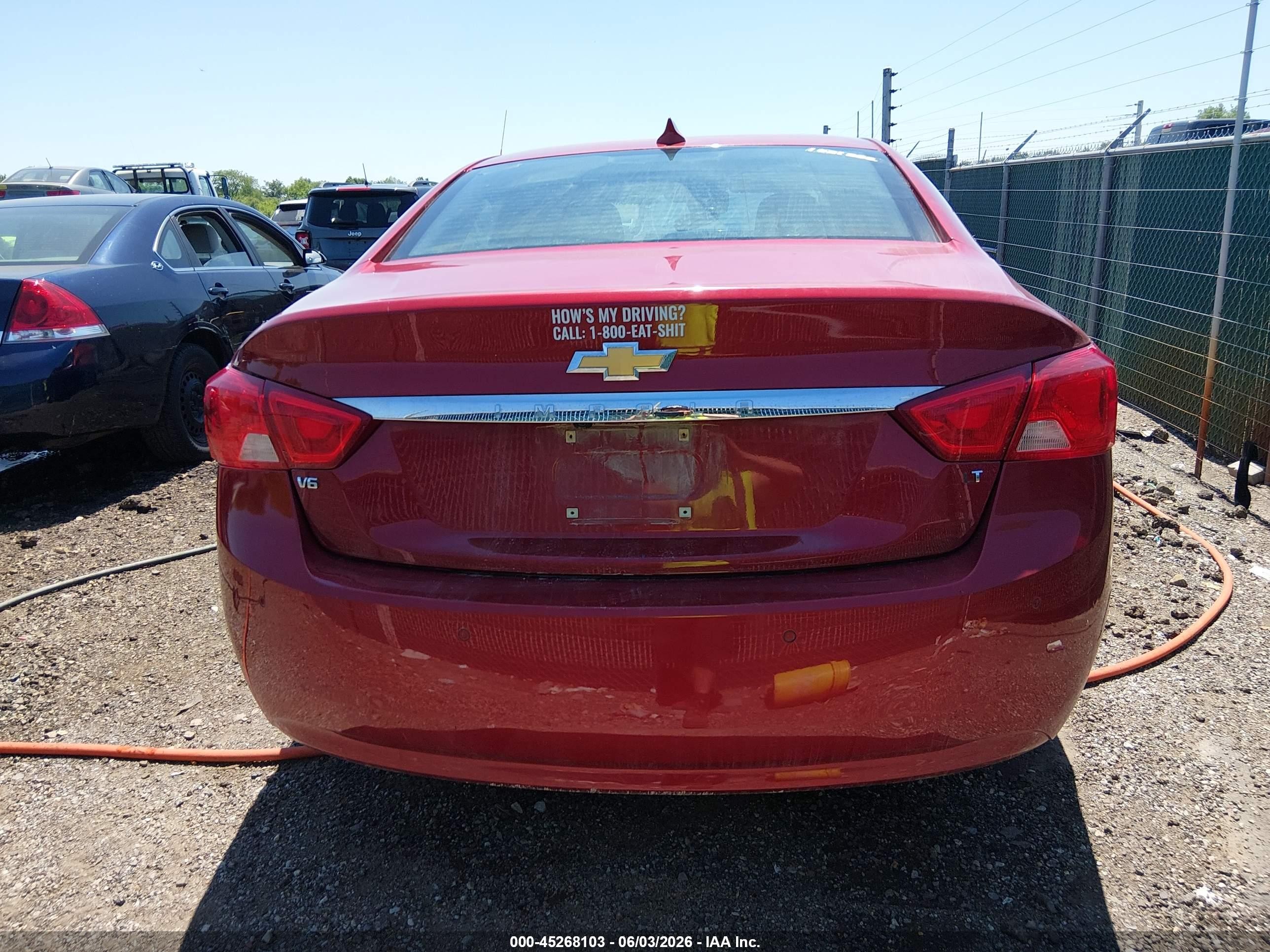 2015 Chevrolet Impala 2lt Red vin: 2G1125S37F9266190
