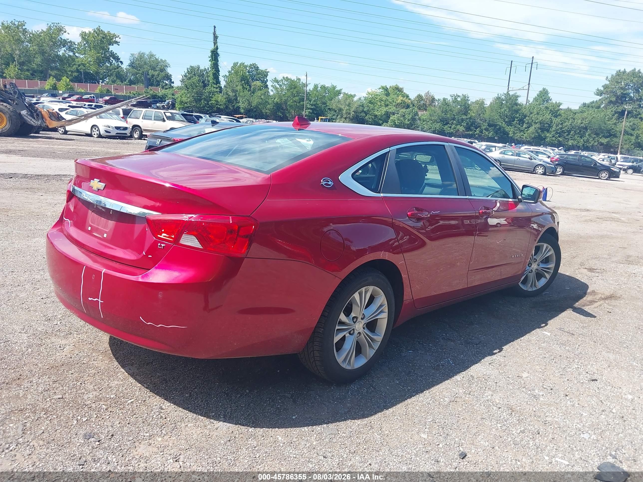 2014 Chevrolet Impala 2lt Red vin: 2G1125S38E9103983