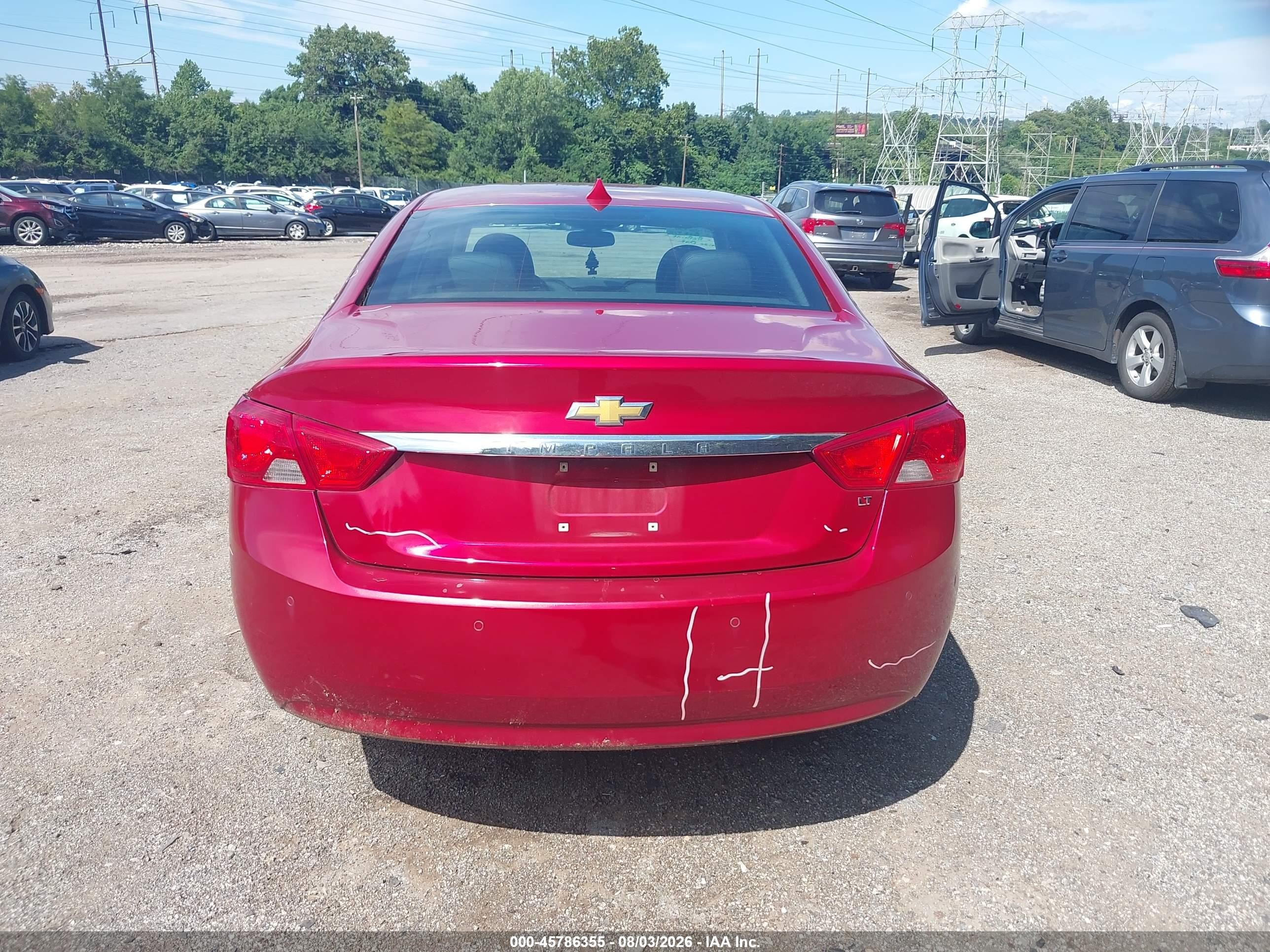 2014 Chevrolet Impala 2lt Red vin: 2G1125S38E9103983