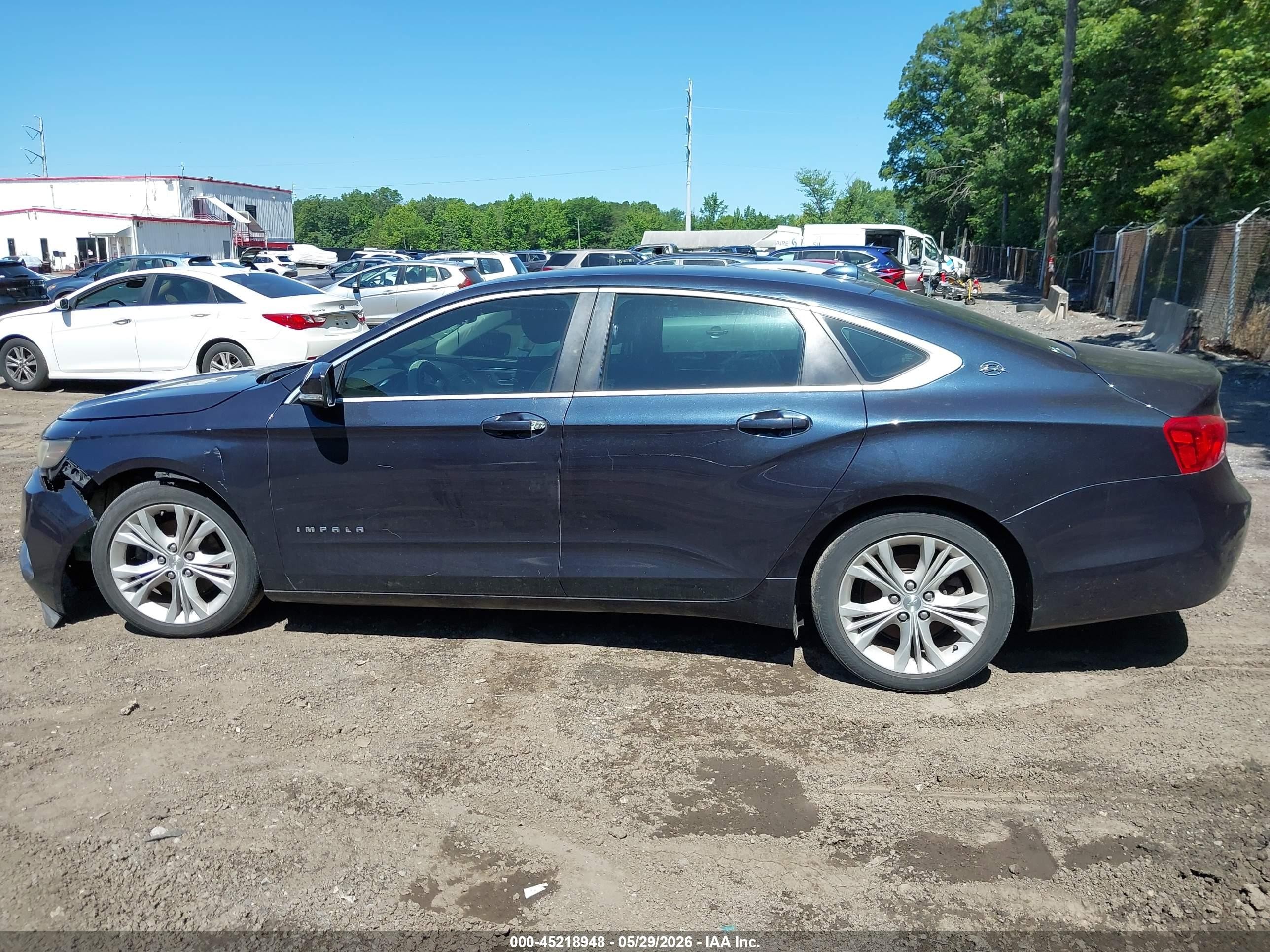2014 Chevrolet Impala 2lt Blue vin: 2G1125S38E9207986