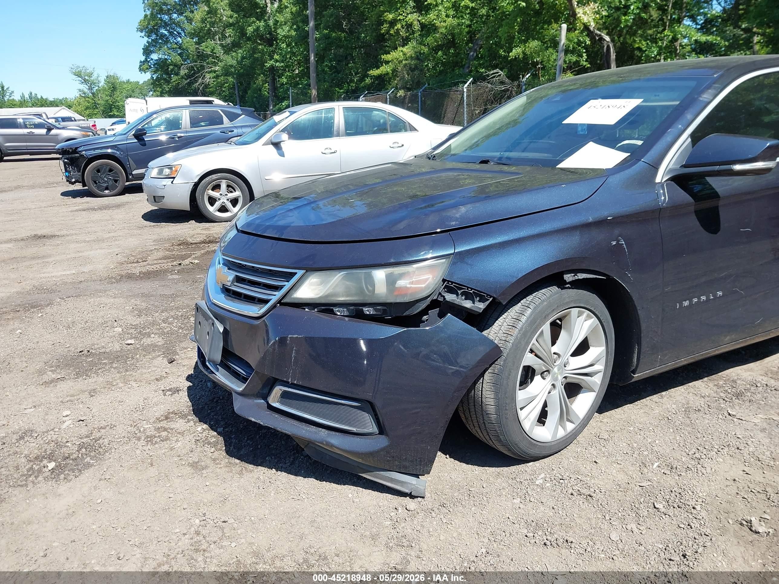 2014 Chevrolet Impala 2lt Blue vin: 2G1125S38E9207986