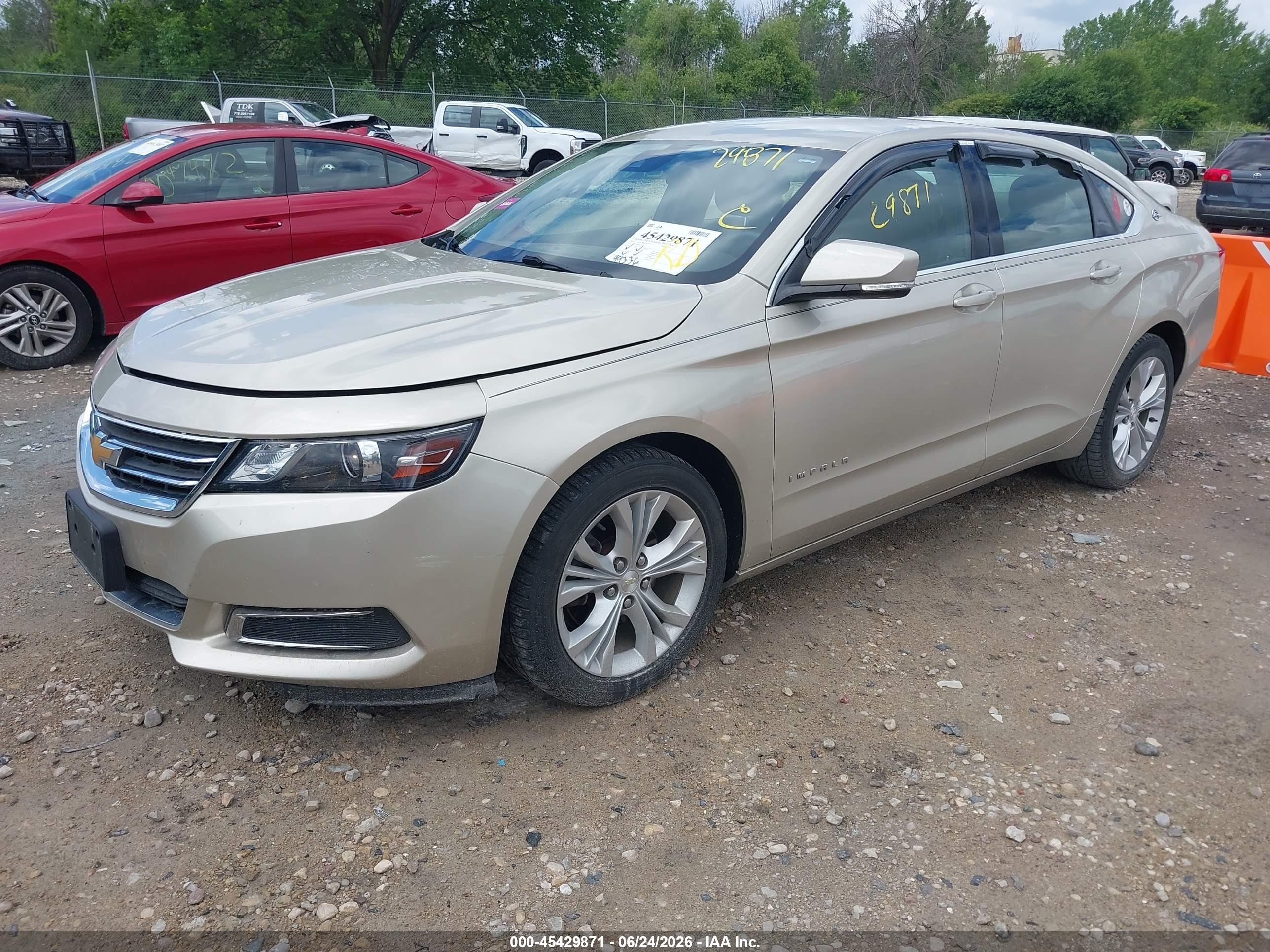 2014 Chevrolet Impala 2lt Gold vin: 2G1125S38E9273423
