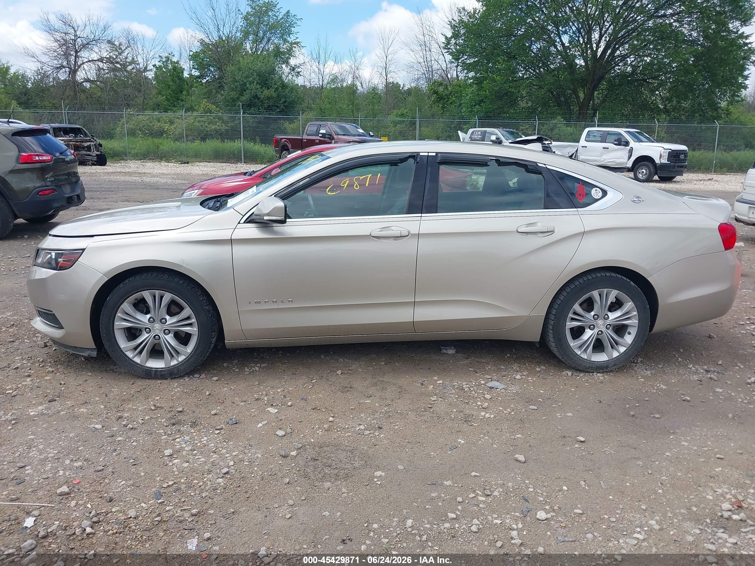2014 Chevrolet Impala 2lt Gold vin: 2G1125S38E9273423