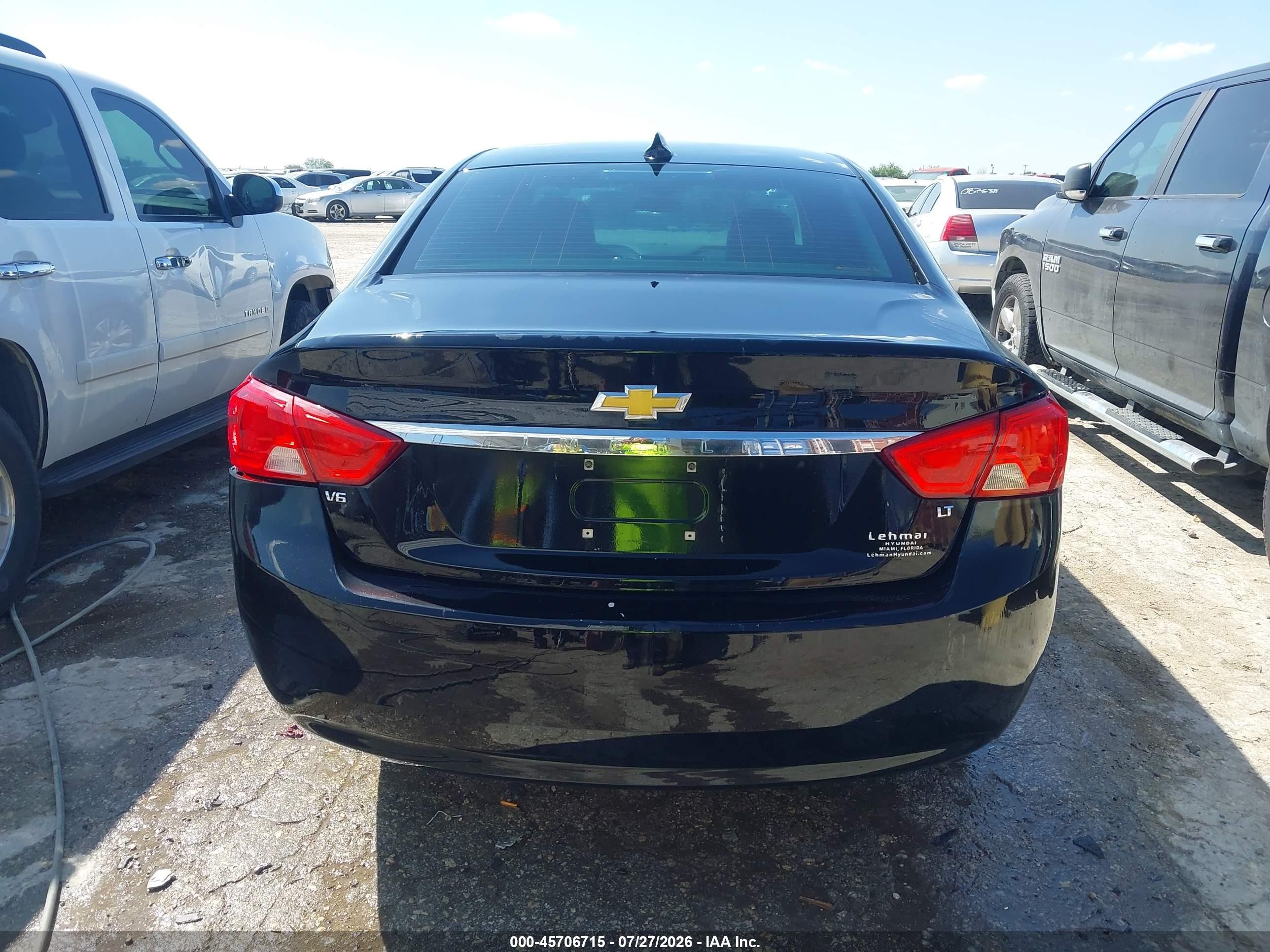 2015 Chevrolet Impala 2lt Черный vin: 2G1125S38F9184579
