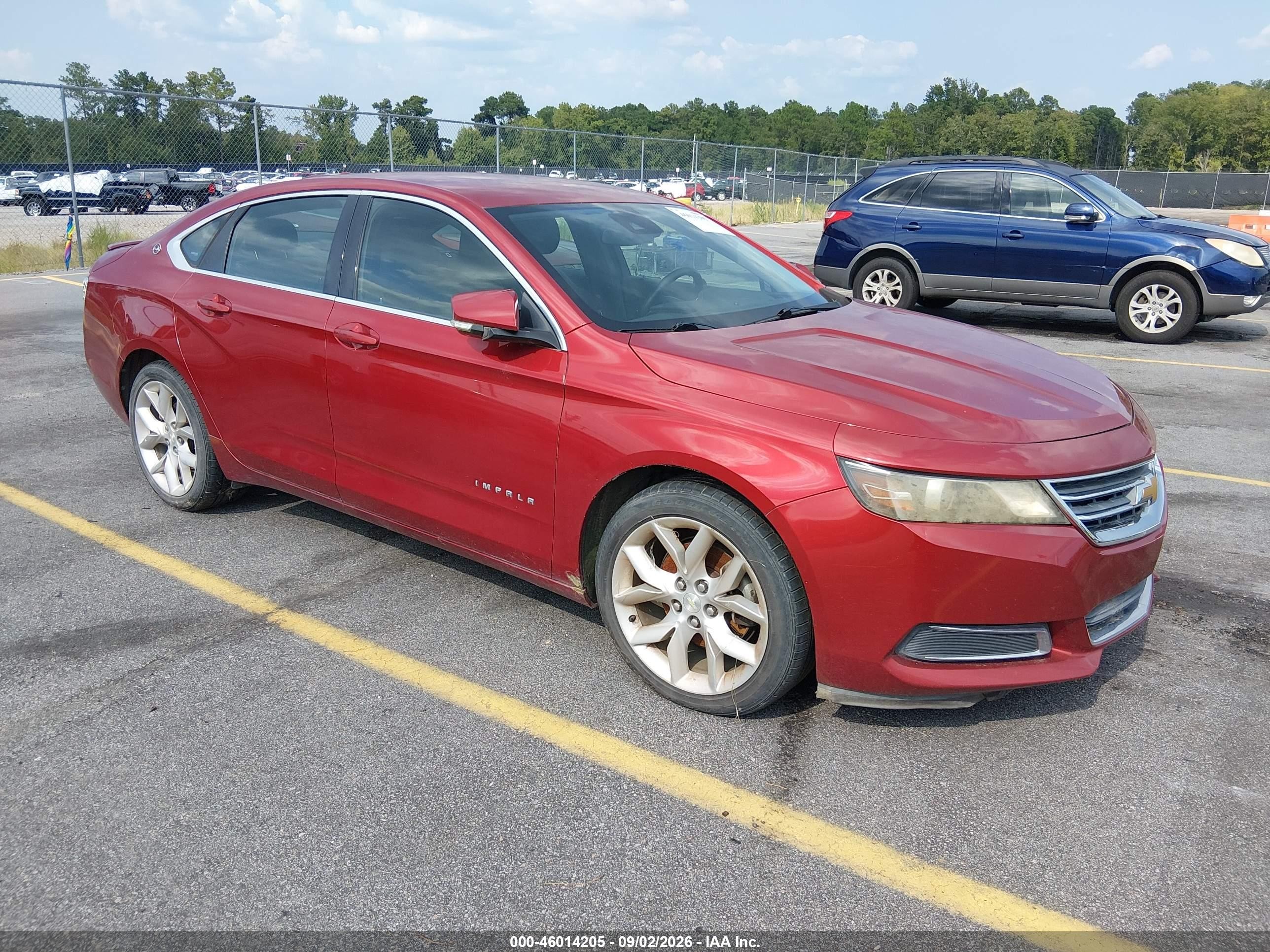2014 Chevrolet Impala 2lt Красный vin: 2G1125S39E9158538