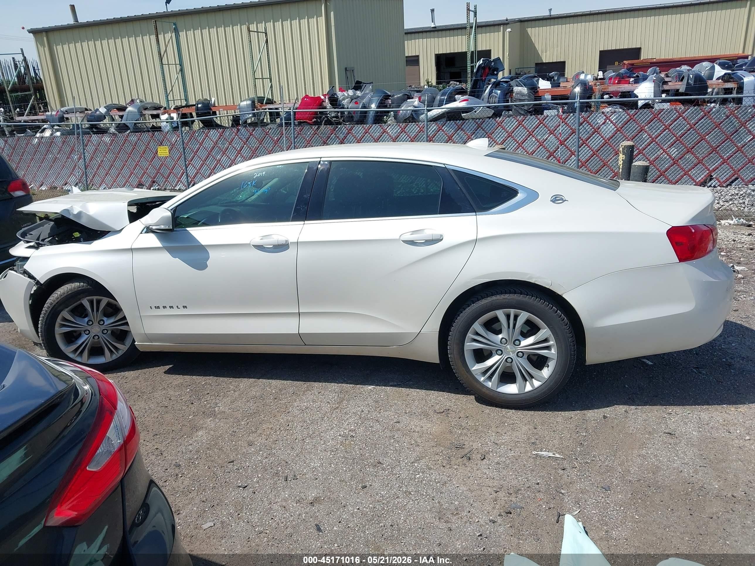 2014 Chevrolet Impala 2lt White vin: 2G1125S39E9224151