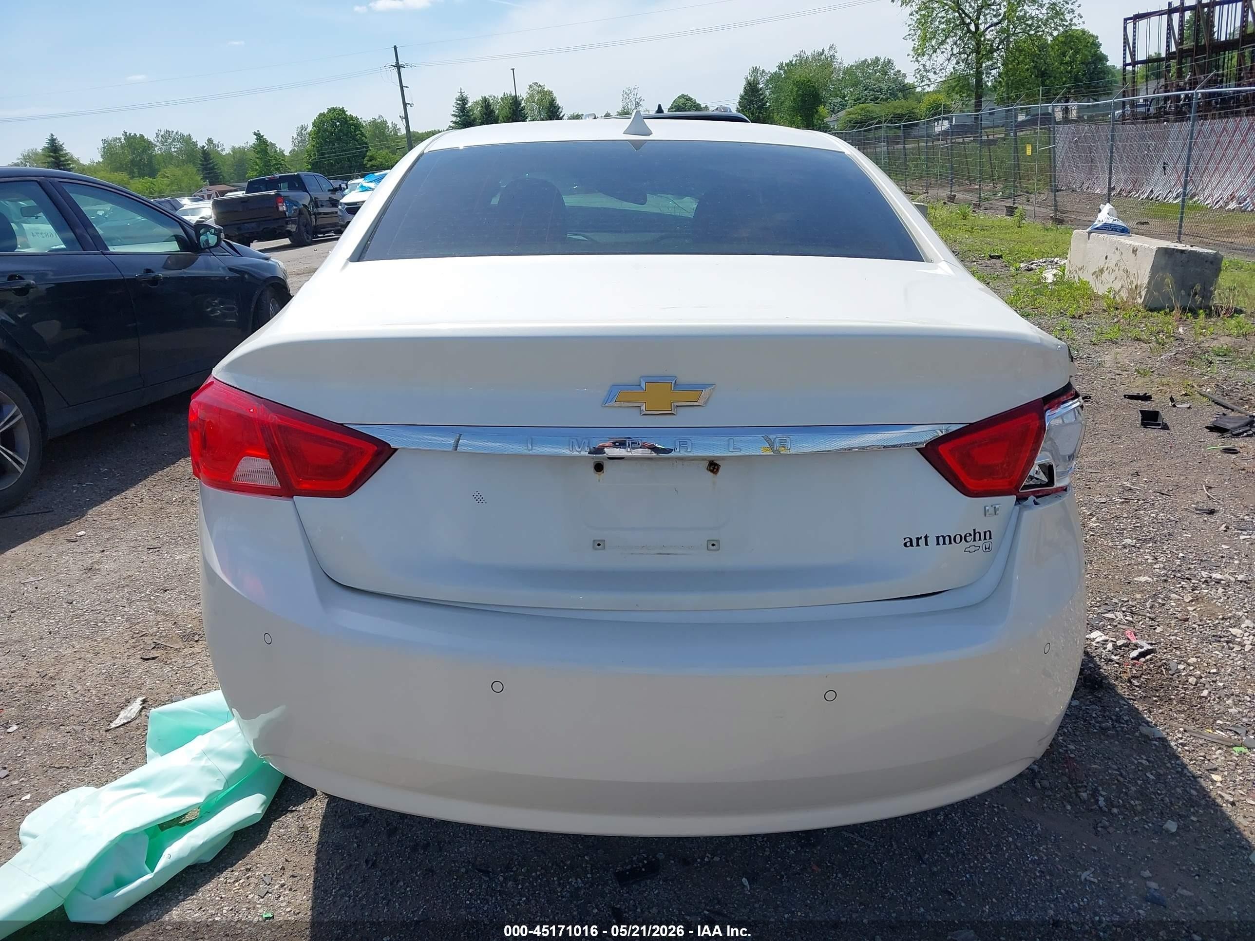2014 Chevrolet Impala 2lt White vin: 2G1125S39E9224151