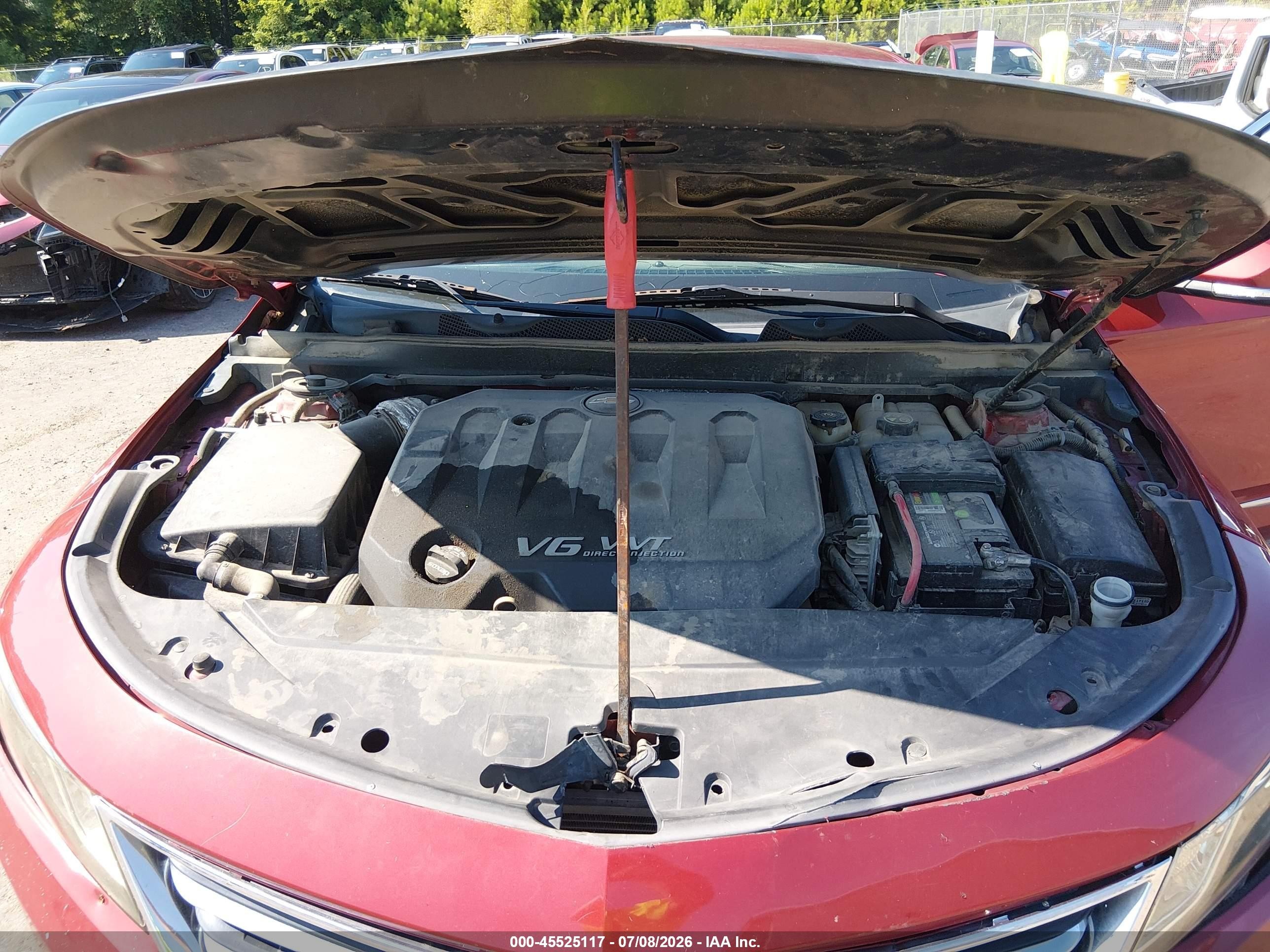 2014 Chevrolet Impala 2lt Red vin: 2G1125S39E9234839
