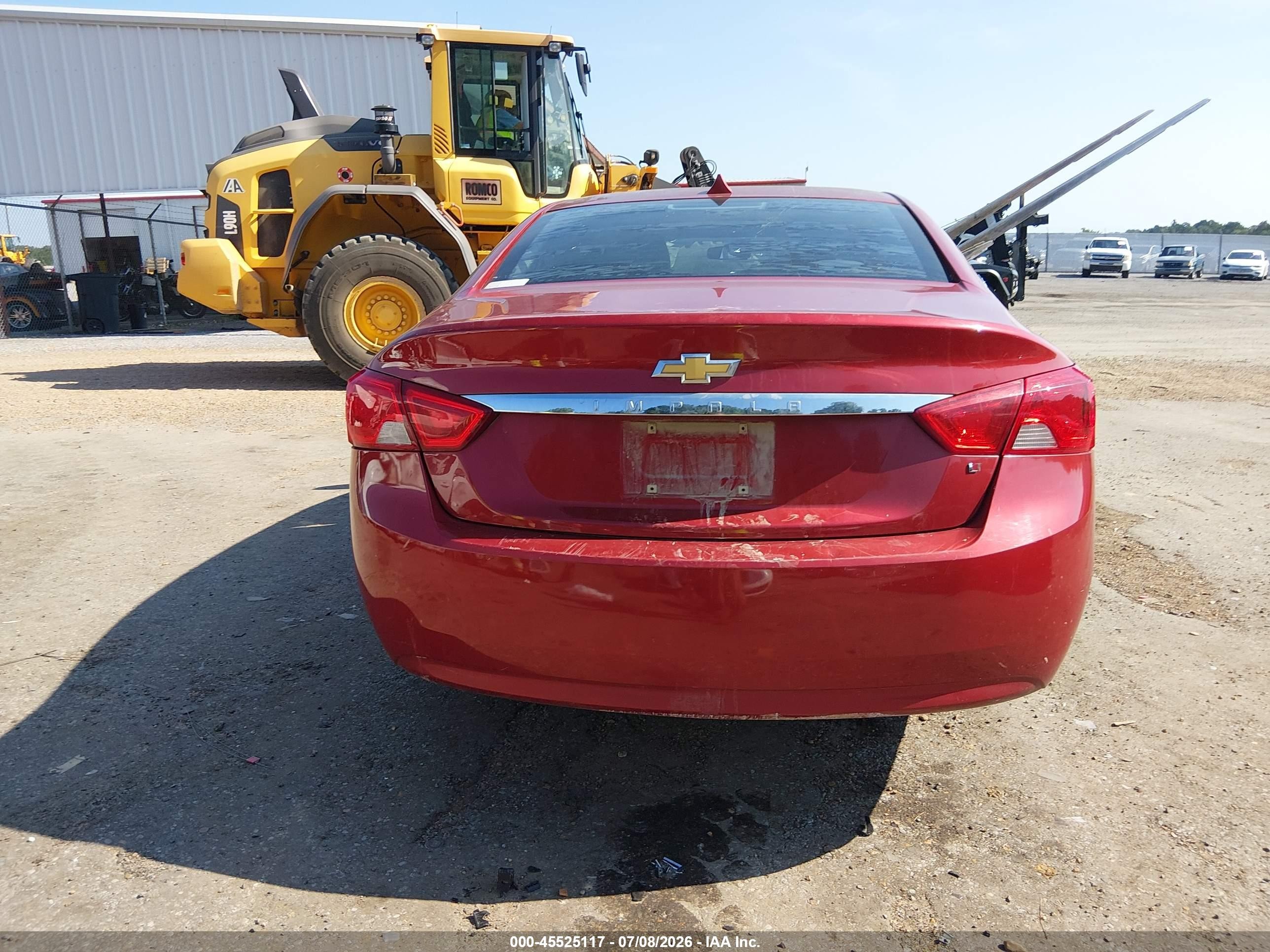 2014 Chevrolet Impala 2lt Red vin: 2G1125S39E9234839