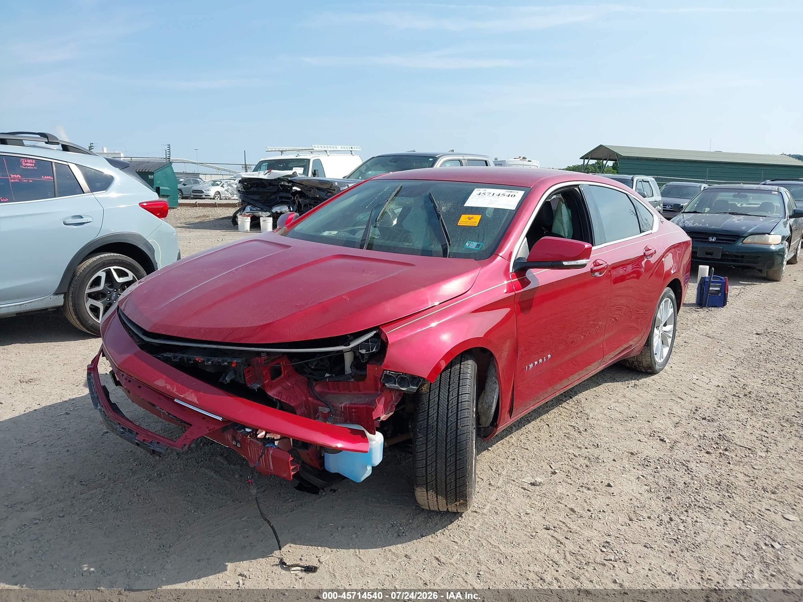 2015 Chevrolet Impala 2lt Red vin: 2G1125S39F9120115