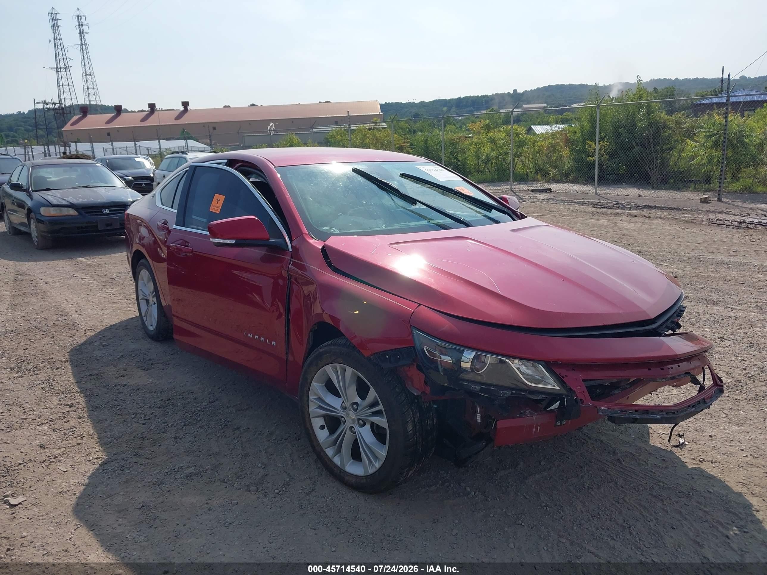 2015 Chevrolet Impala 2lt Red vin: 2G1125S39F9120115