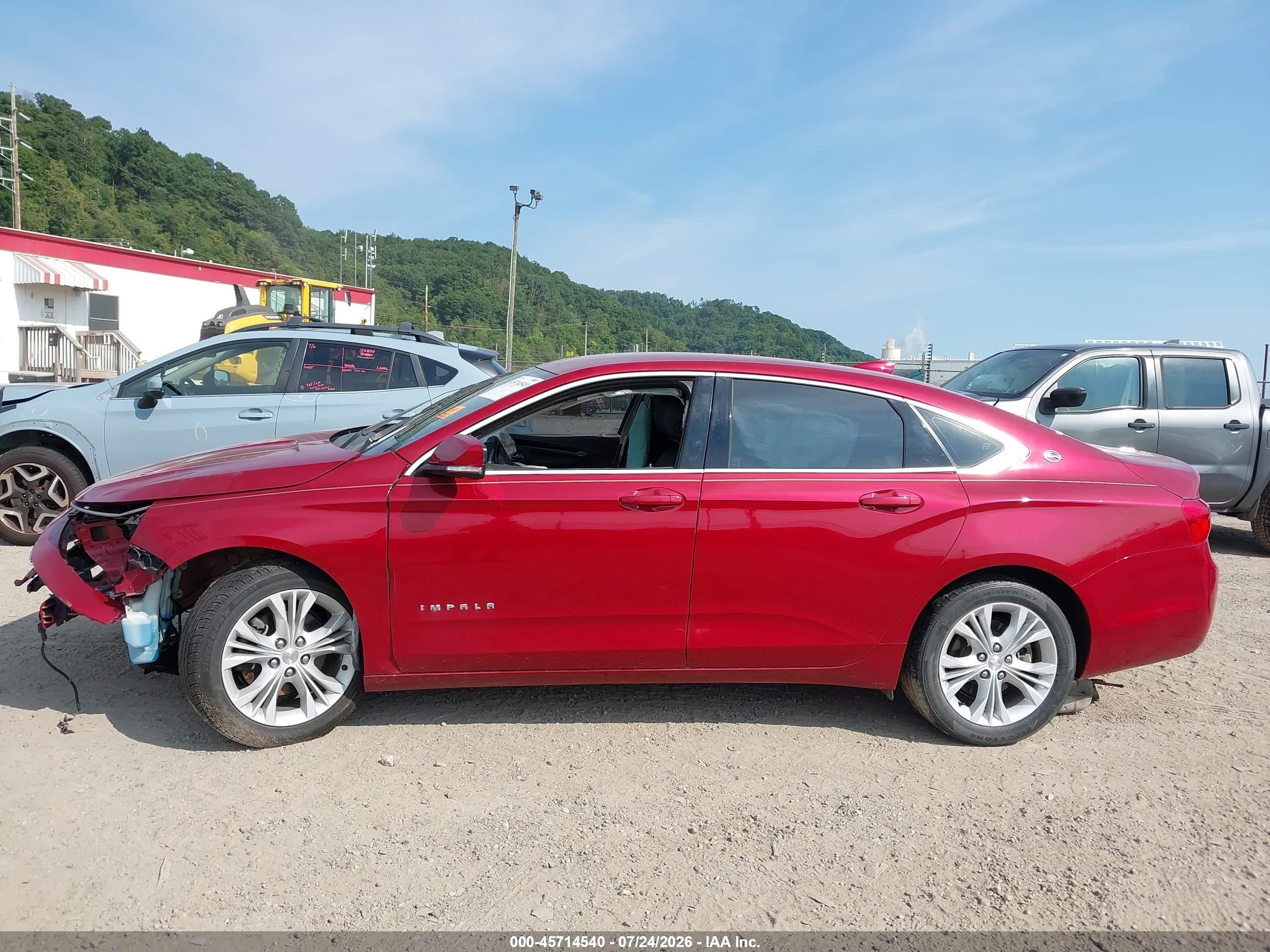 2015 Chevrolet Impala 2lt Red vin: 2G1125S39F9120115