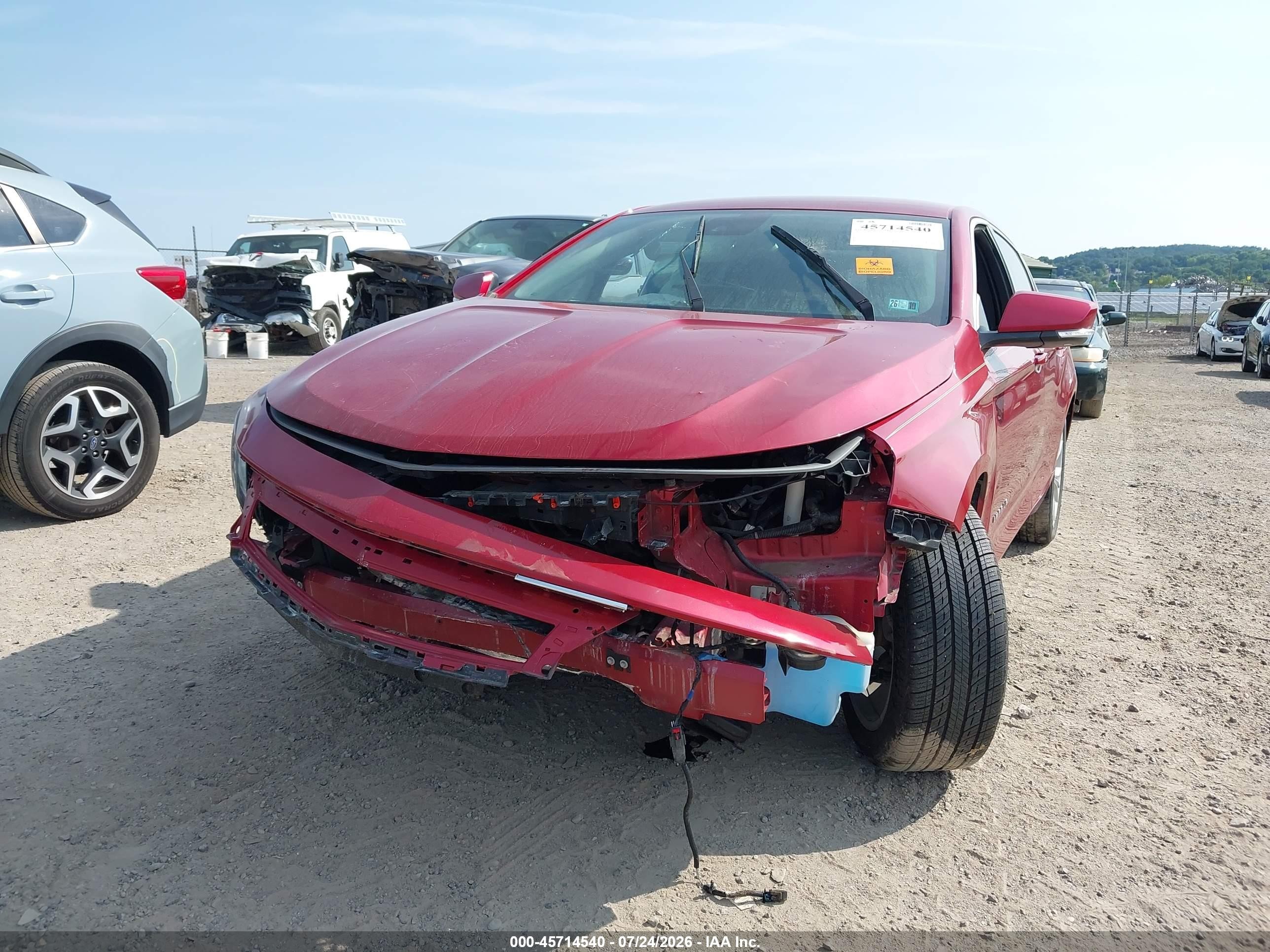 2015 Chevrolet Impala 2lt Red vin: 2G1125S39F9120115