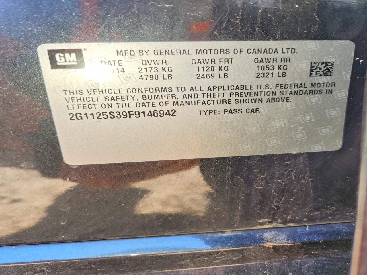2015 Chevrolet Impala Lt Черный vin: 2G1125S39F9146942