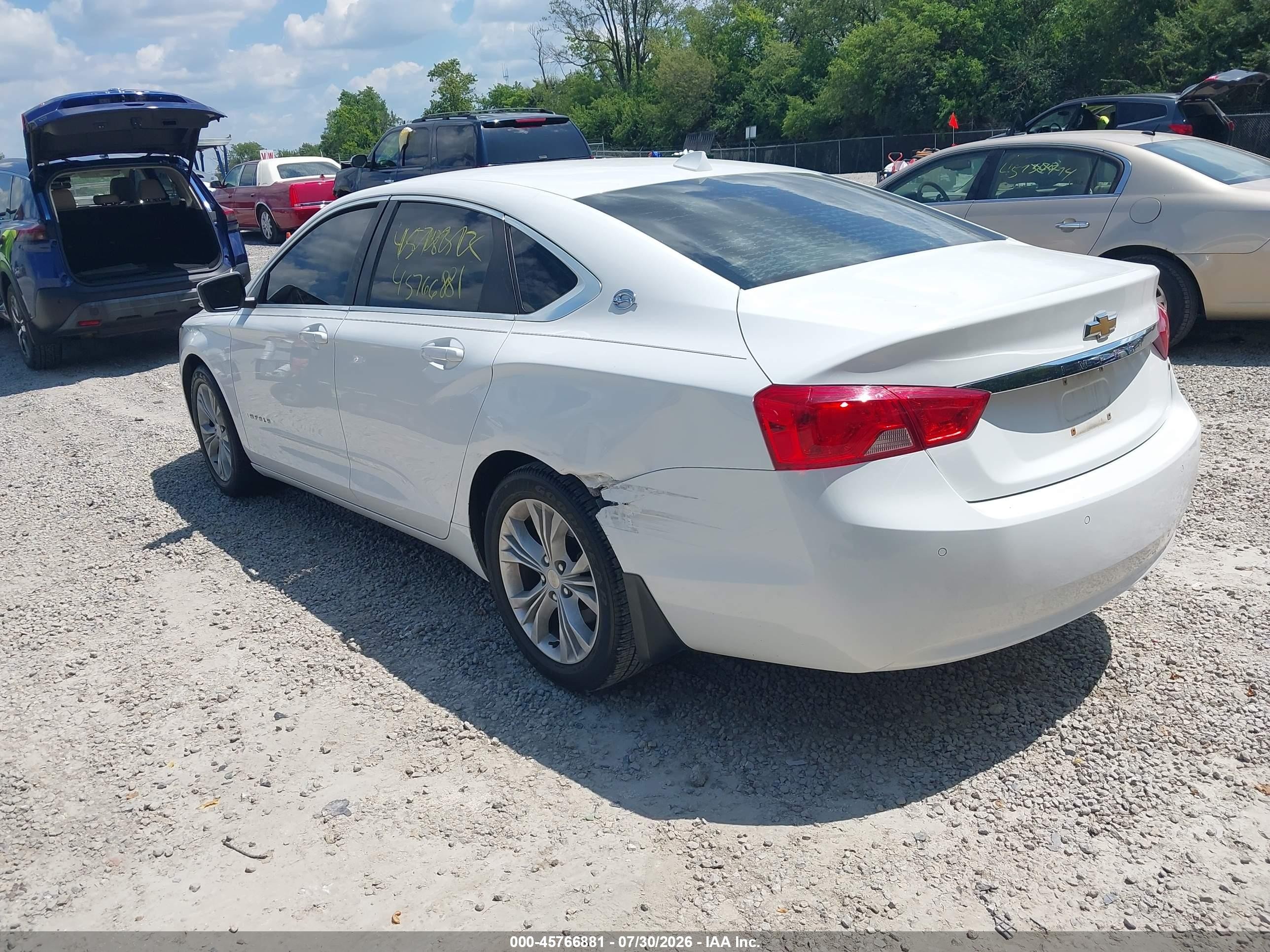 2014 Chevrolet Impala 2lt White vin: 2G1125S3XE9103368