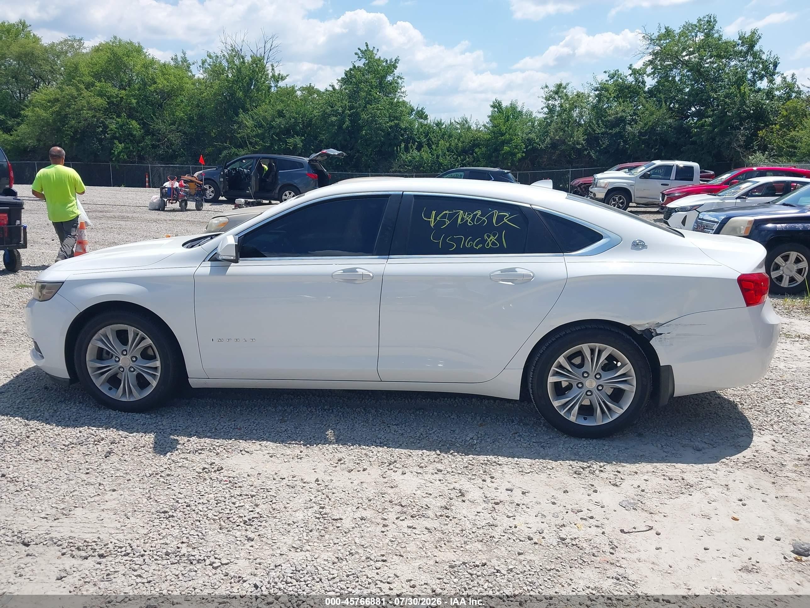 2014 Chevrolet Impala 2lt White vin: 2G1125S3XE9103368