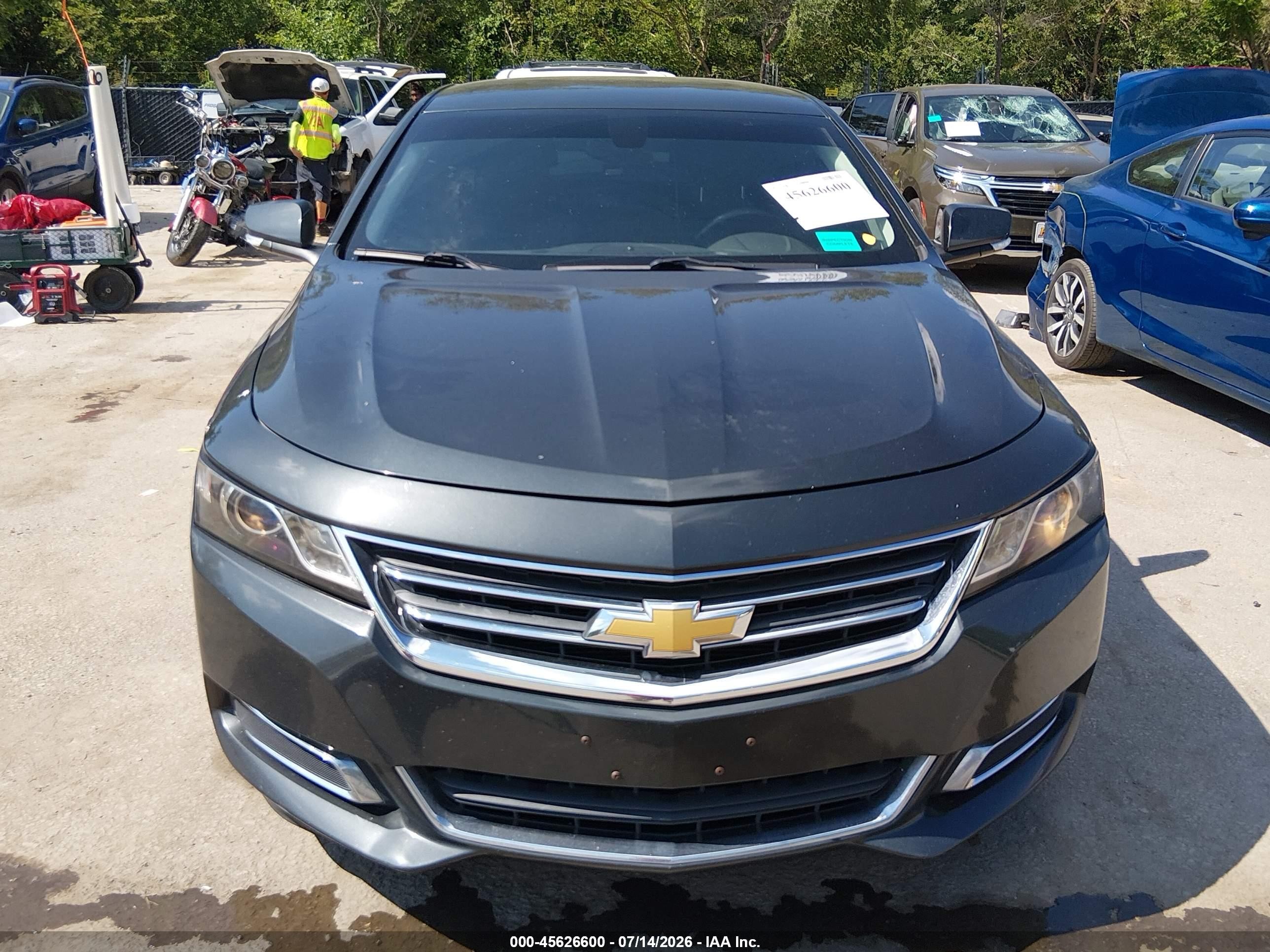 2014 Chevrolet Impala 2lt Серый vin: 2G1125S3XE9307491