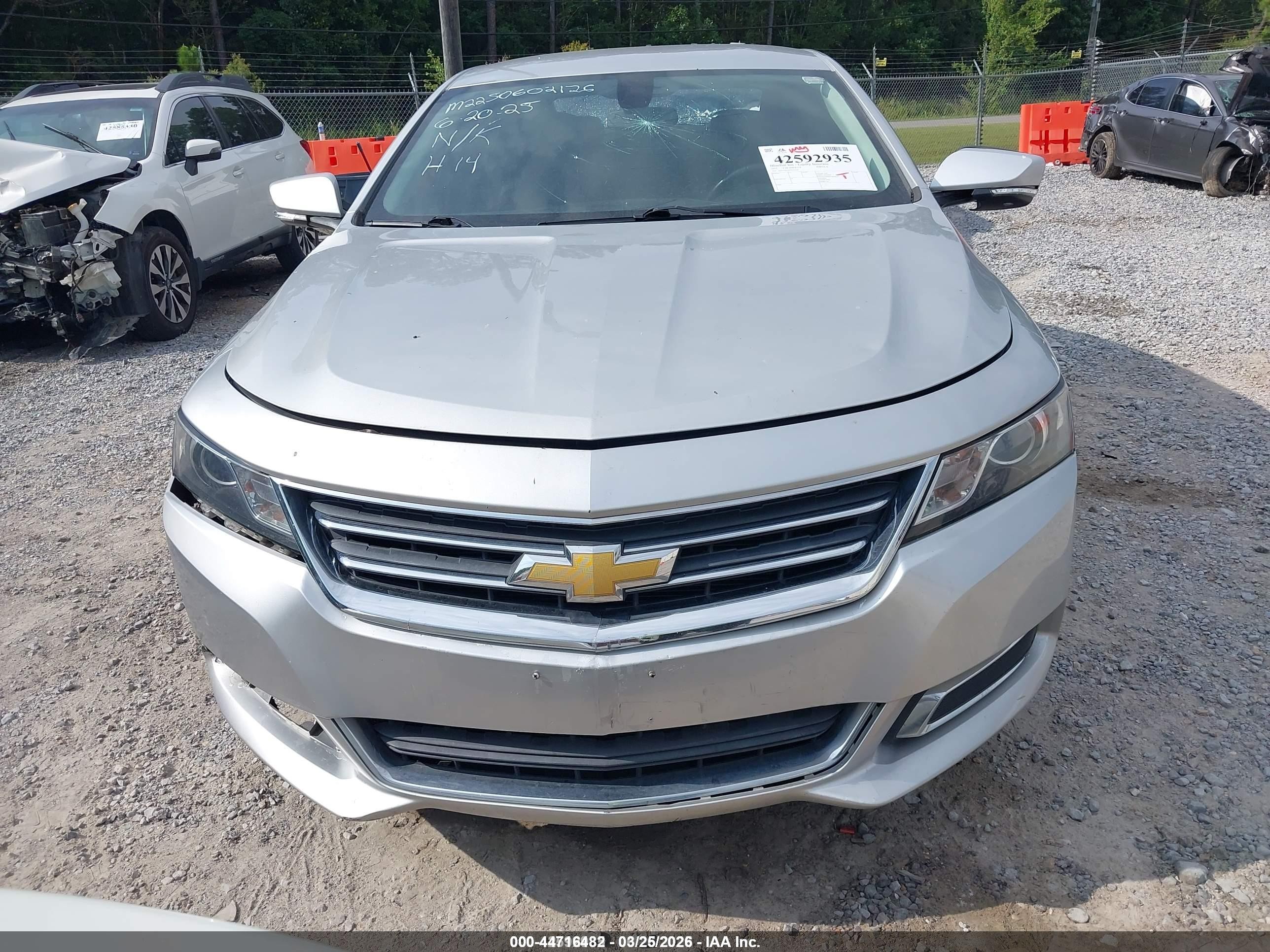 2015 Chevrolet Impala 2lt Silver vin: 2G1125S3XF9223544