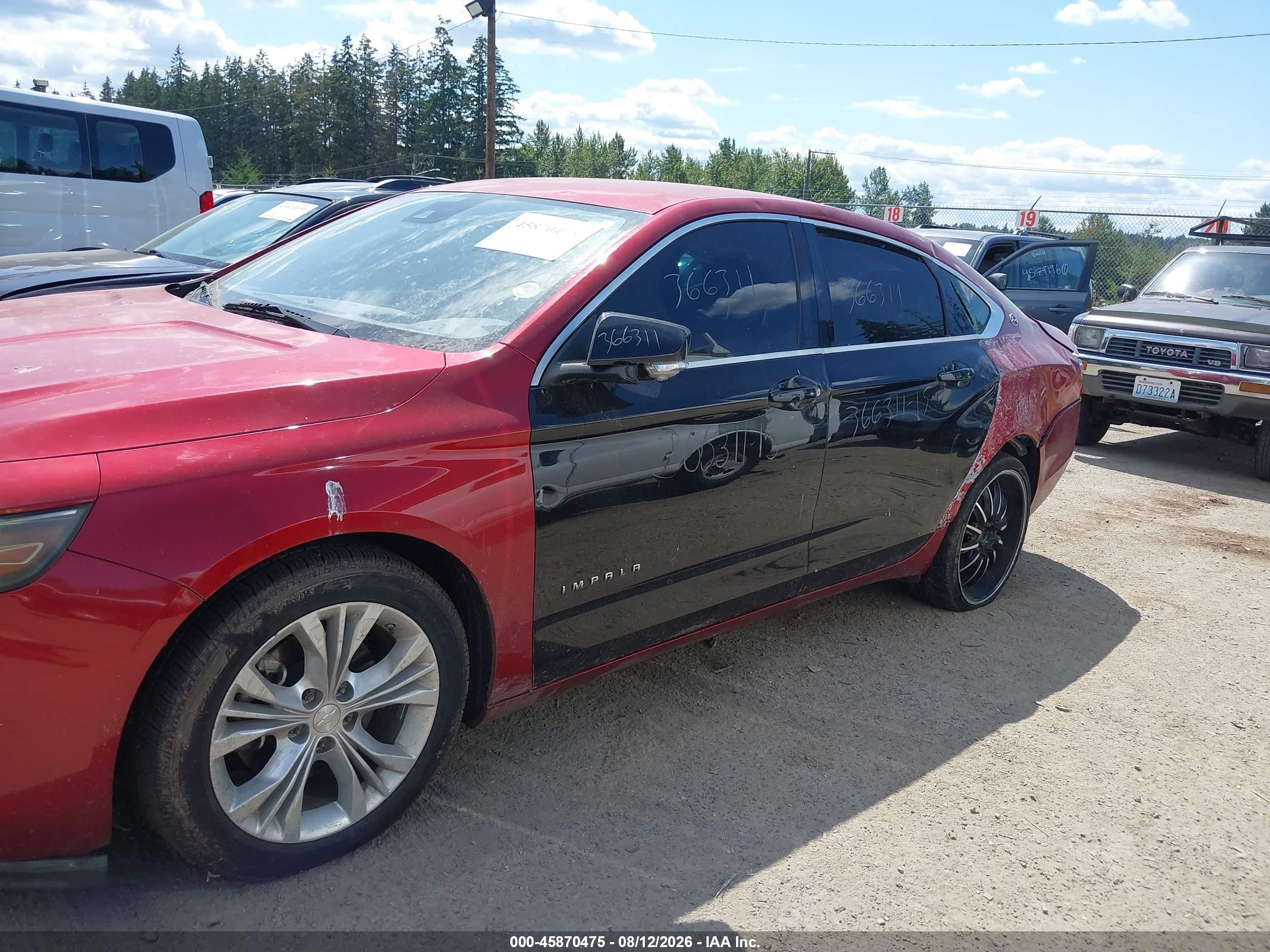 2014 Chevrolet Impala Lt Eco Red vin: 2G1135SR5E9192865