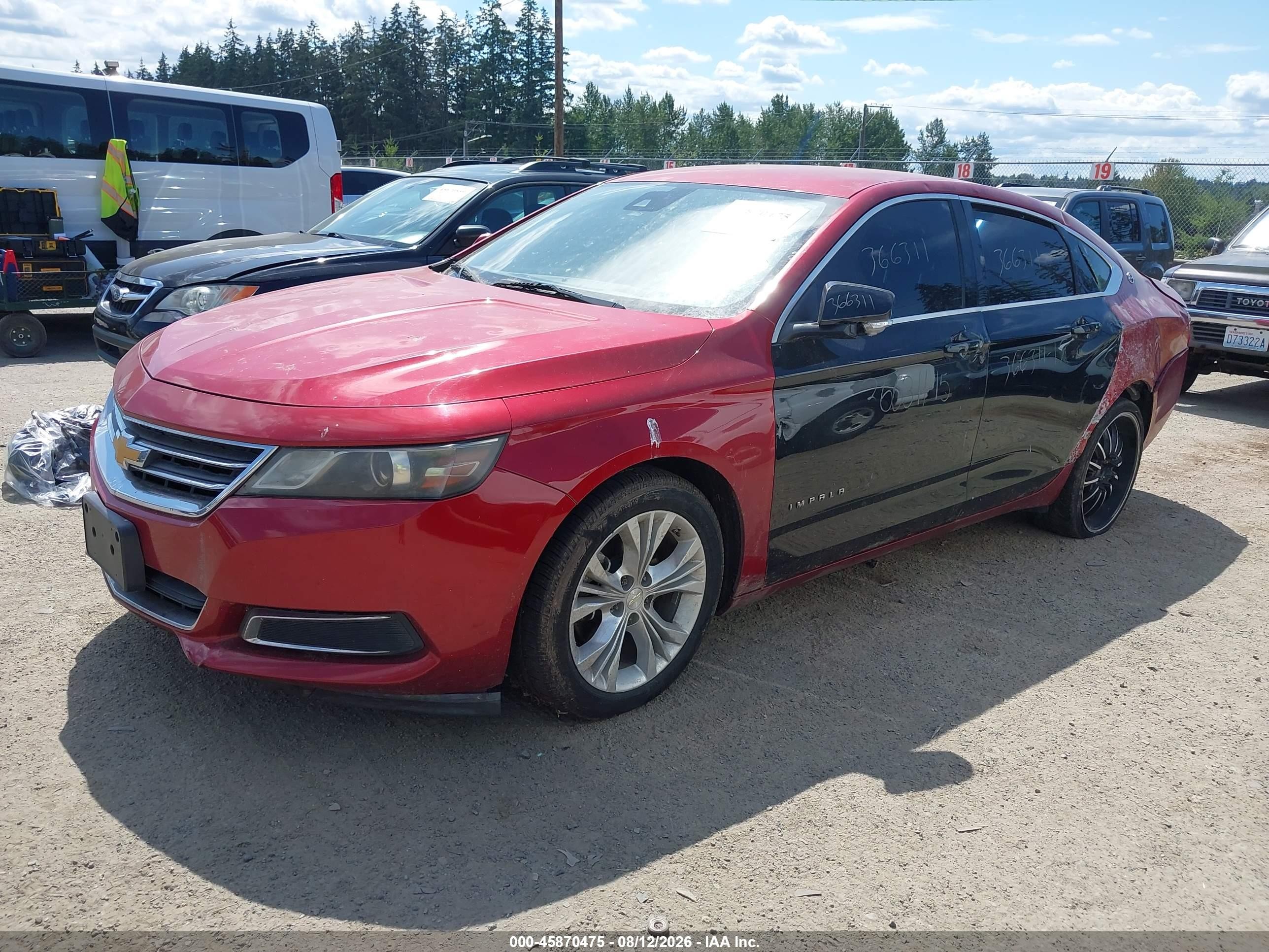 2014 Chevrolet Impala Lt Eco Red vin: 2G1135SR5E9192865