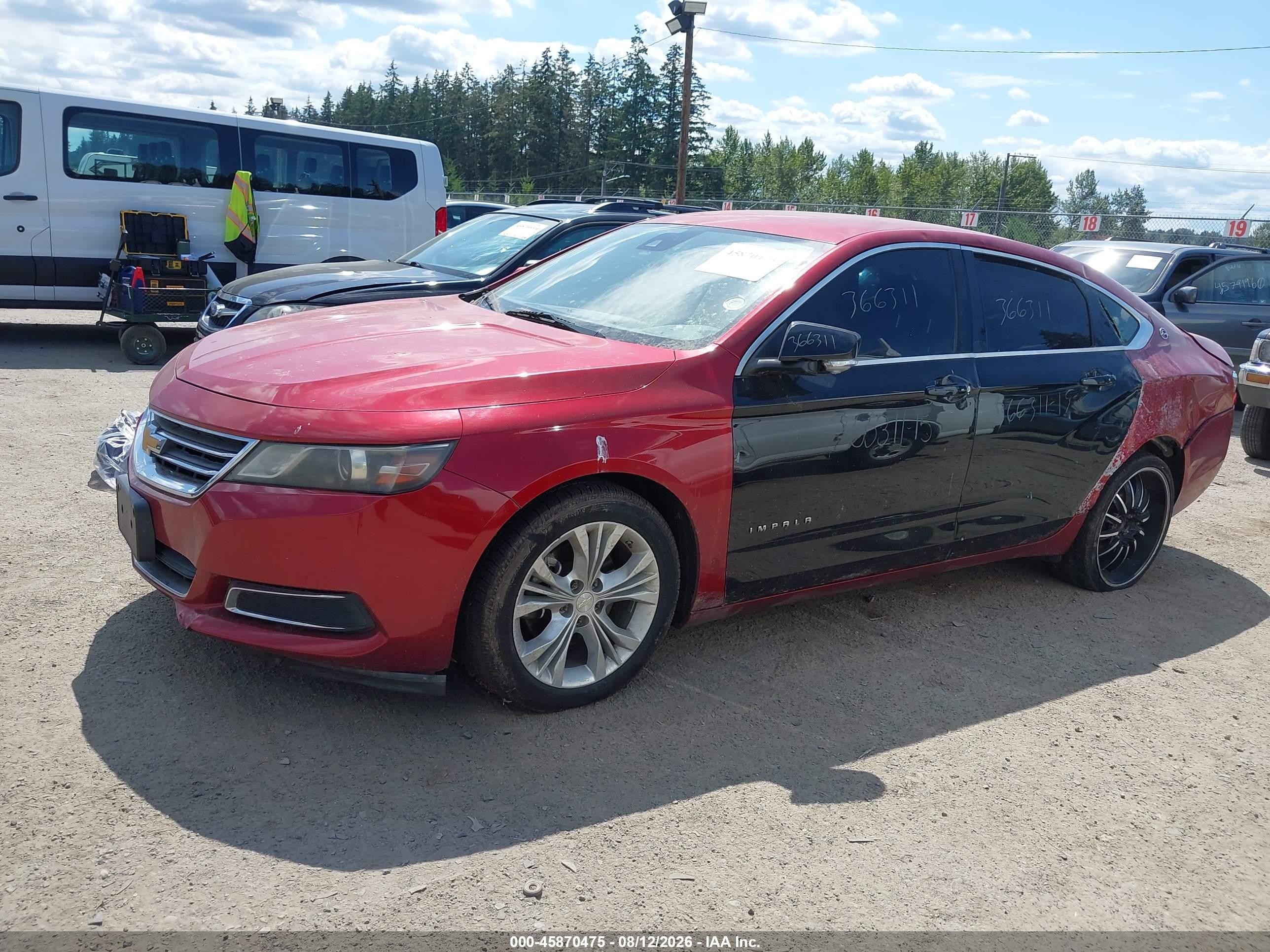 2014 Chevrolet Impala Lt Eco Red vin: 2G1135SR5E9192865