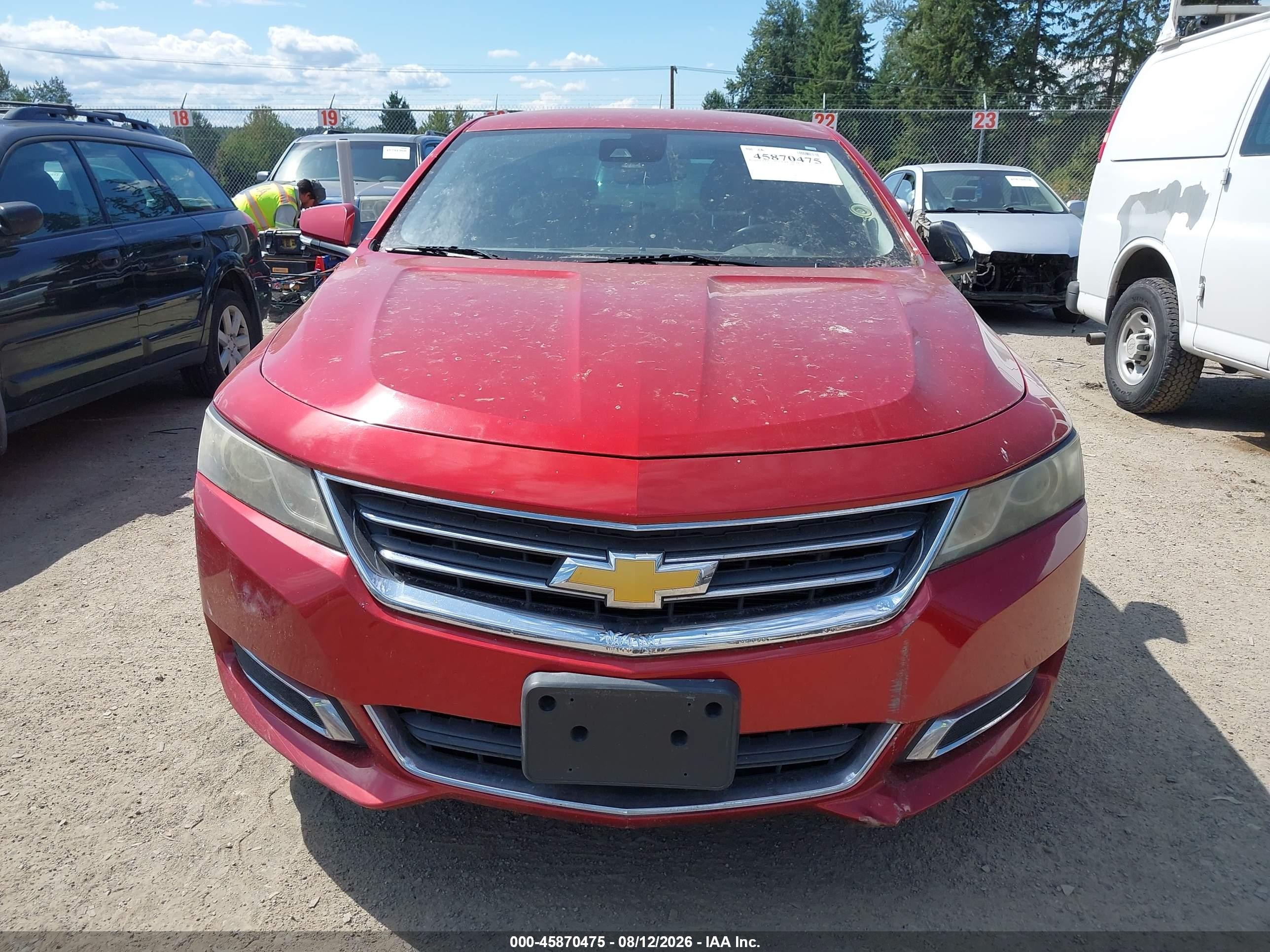 2014 Chevrolet Impala Lt Eco Red vin: 2G1135SR5E9192865