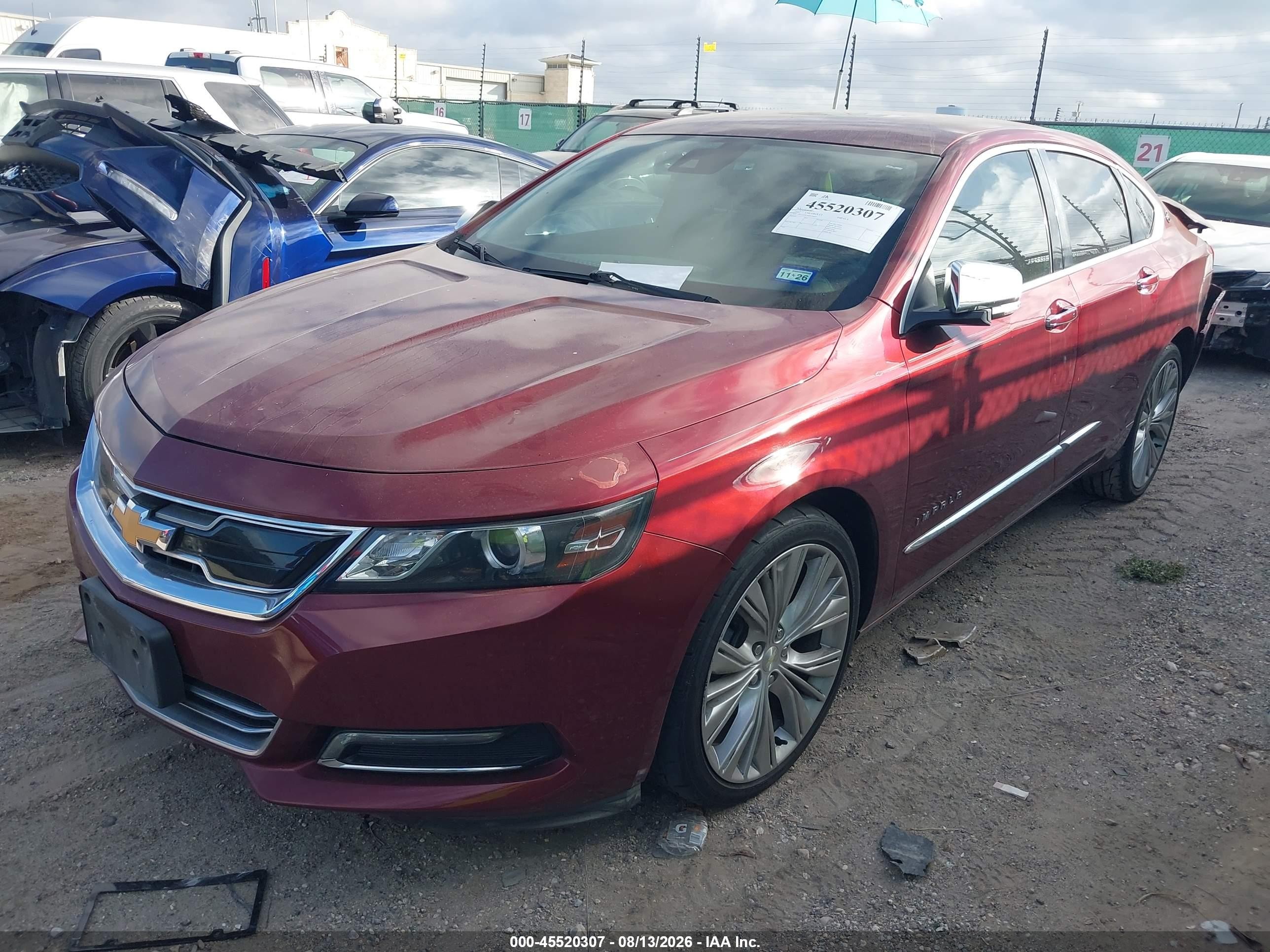 2017 Chevrolet Impala 2lz Red vin: 2G1145S34H9195060