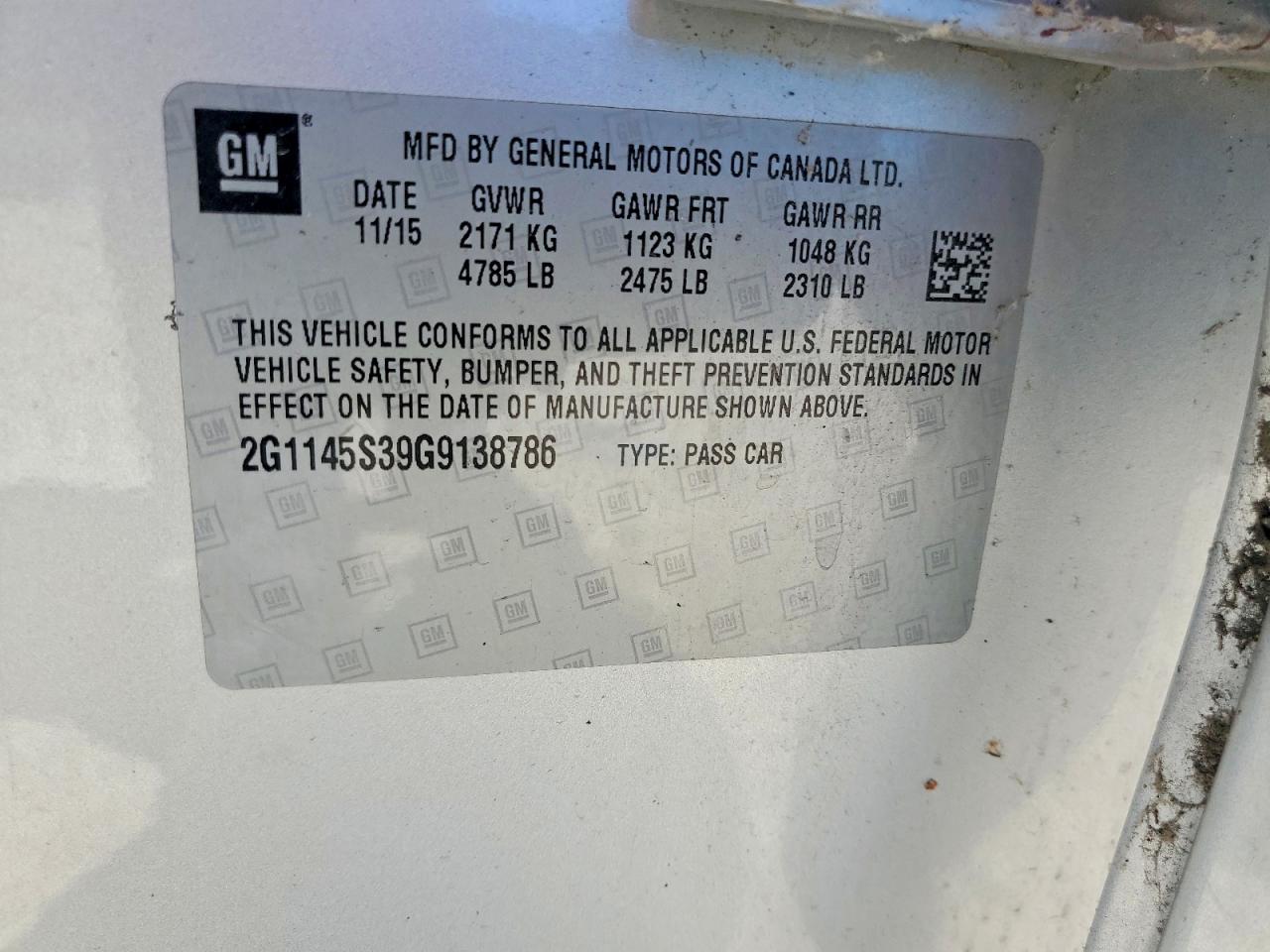 2016 Chevrolet Impala Ltz Silver vin: 2G1145S39G9138786