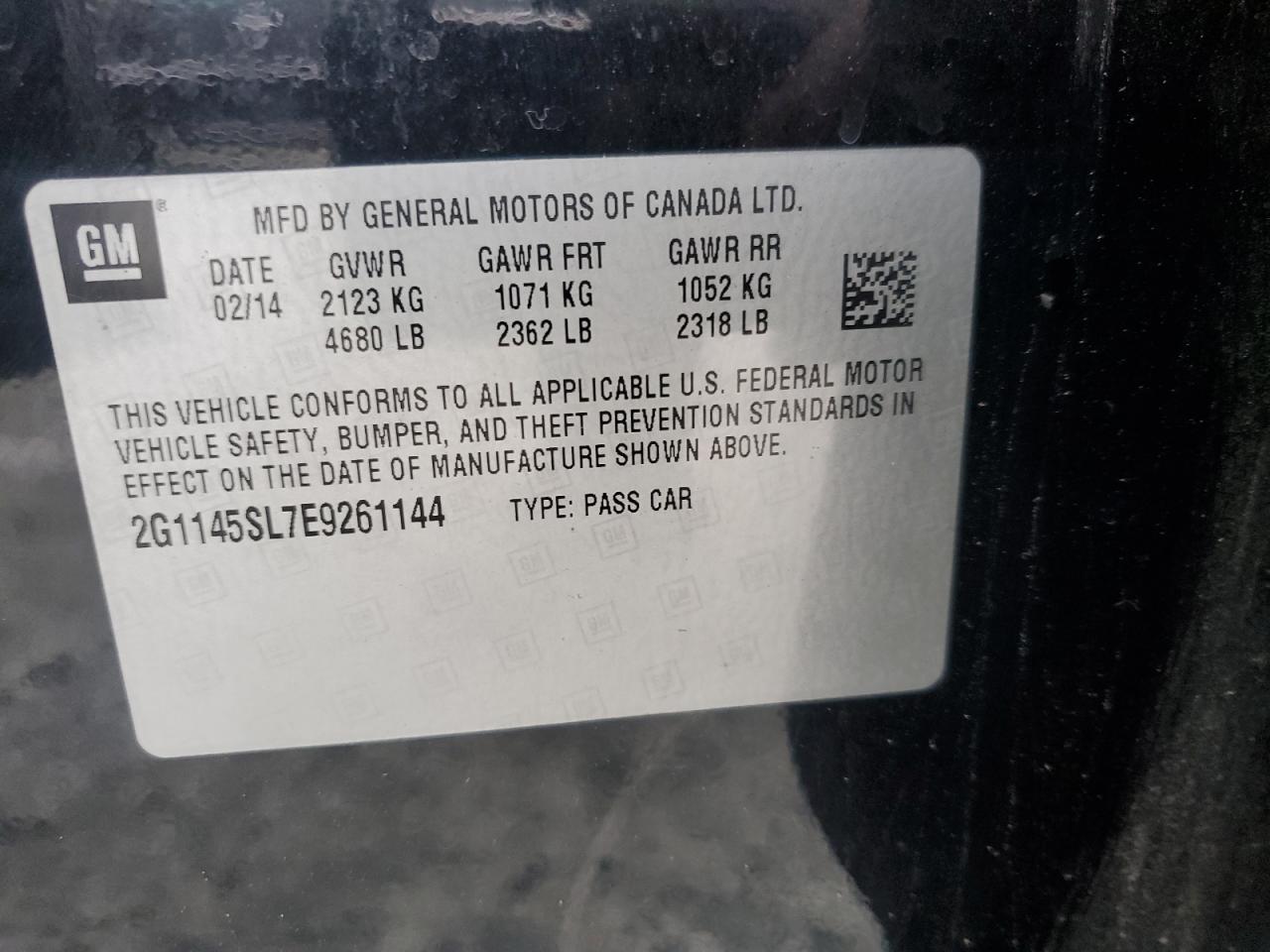 2014 Chevrolet Impala Ltz Black vin: 2G1145SL7E9261144