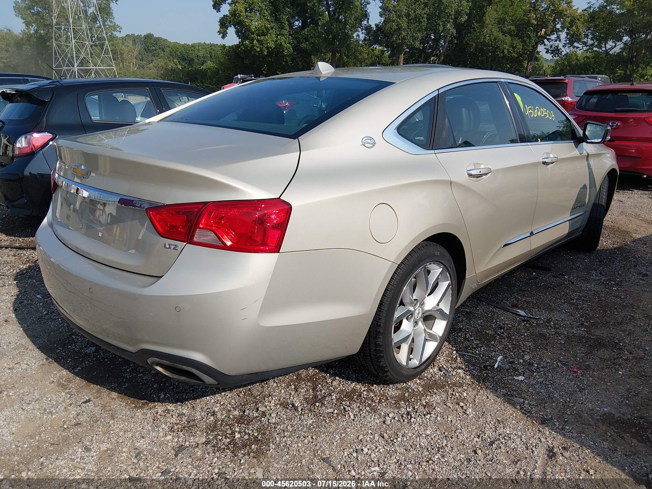 2014 Chevrolet Impala 2lz Золотой vin: 2G1155S30E9304946