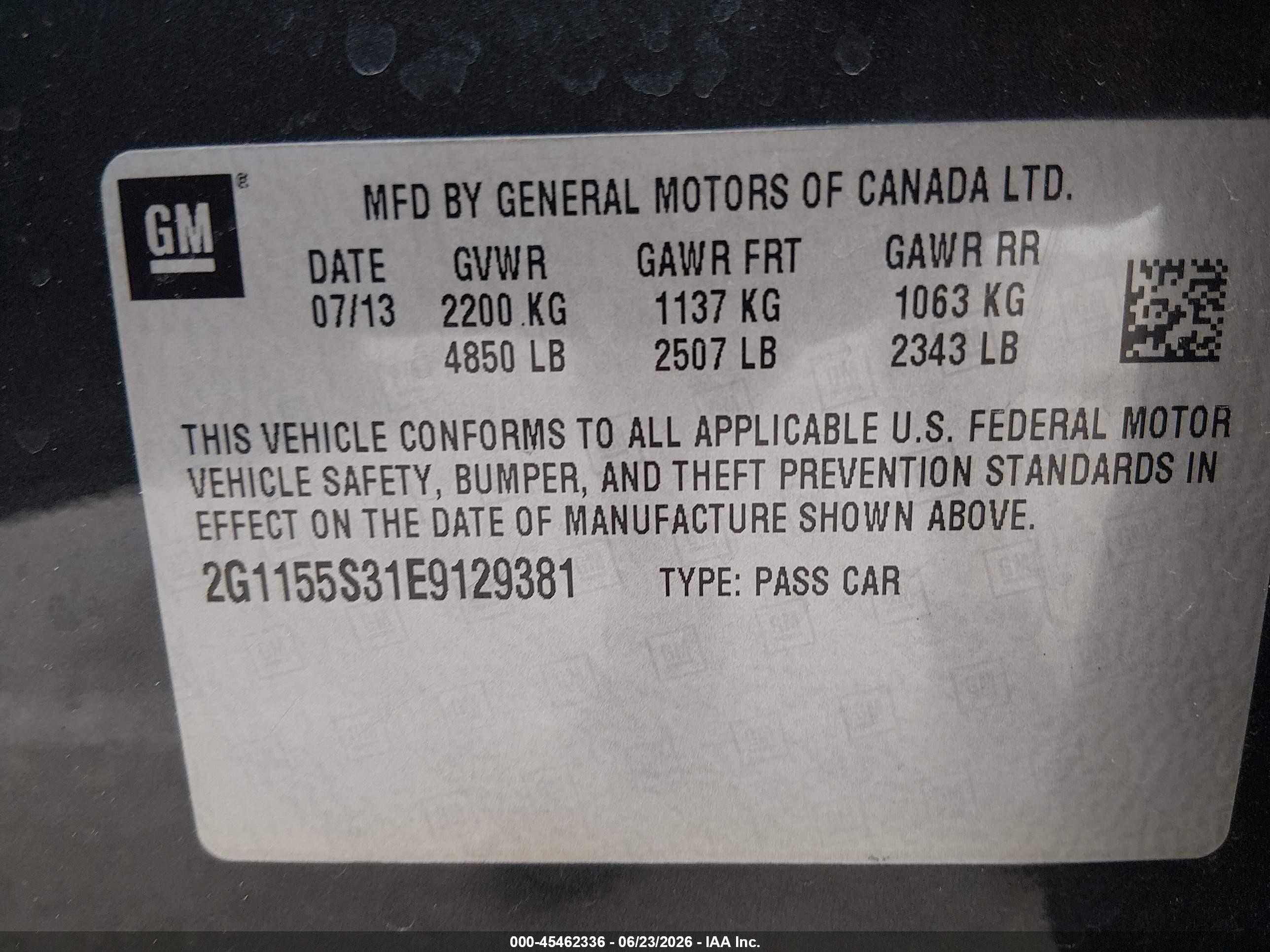 2014 Chevrolet Impala 2lz Gray vin: 2G1155S31E9129381